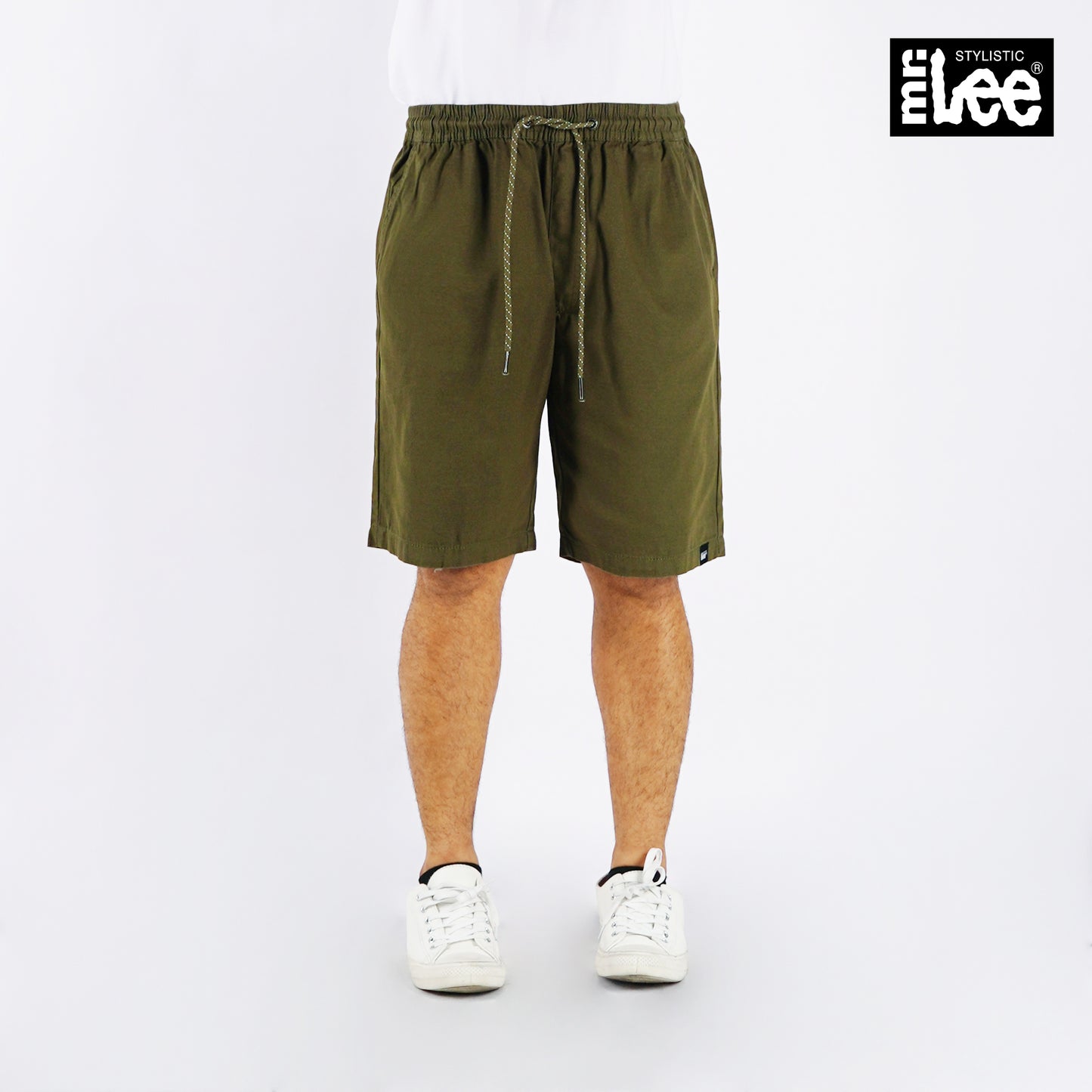 Stylistic Mr. Lee Men's Basic Non-Denim Jogger Short Mid Waist 175665 (Fatigue)