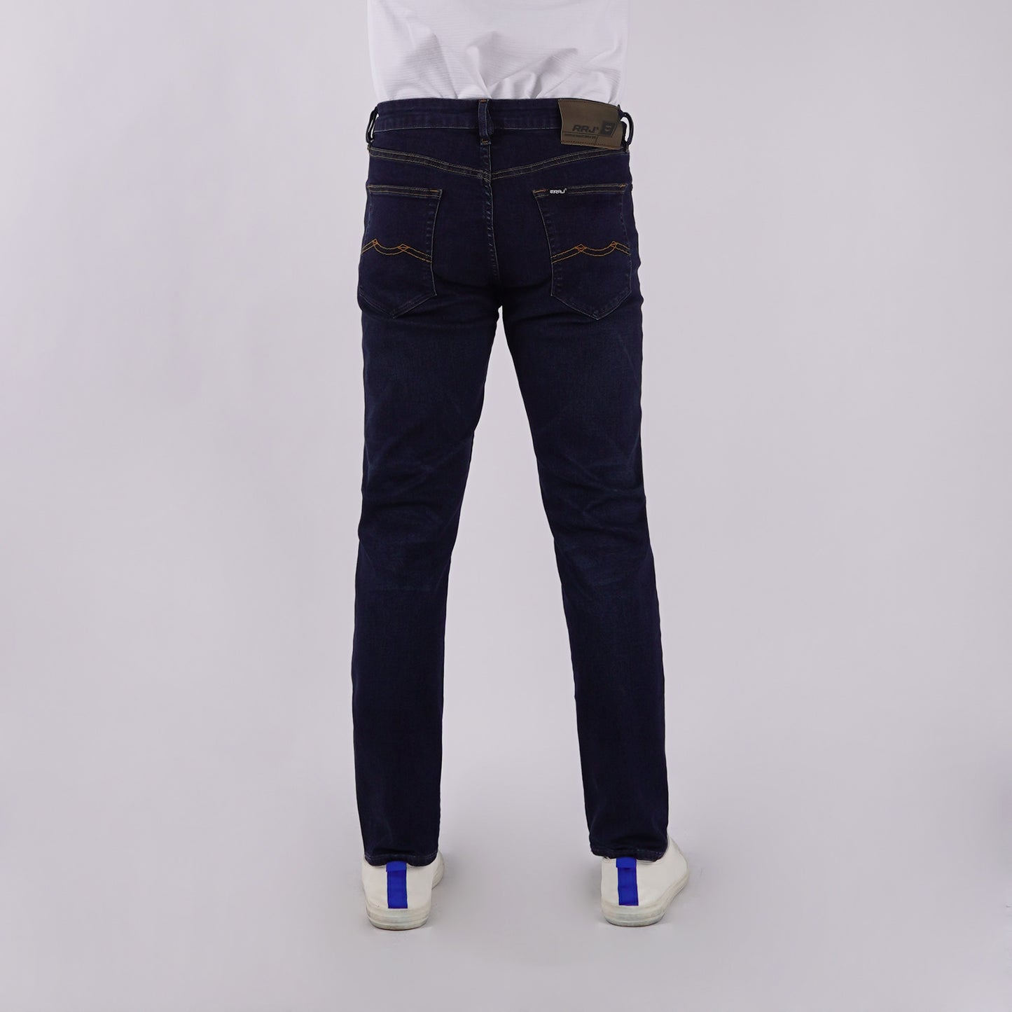 RRJ Men's Basic Denim Pants Superskinny Fitting Mid-Rise 177183-U (Dark Shade)