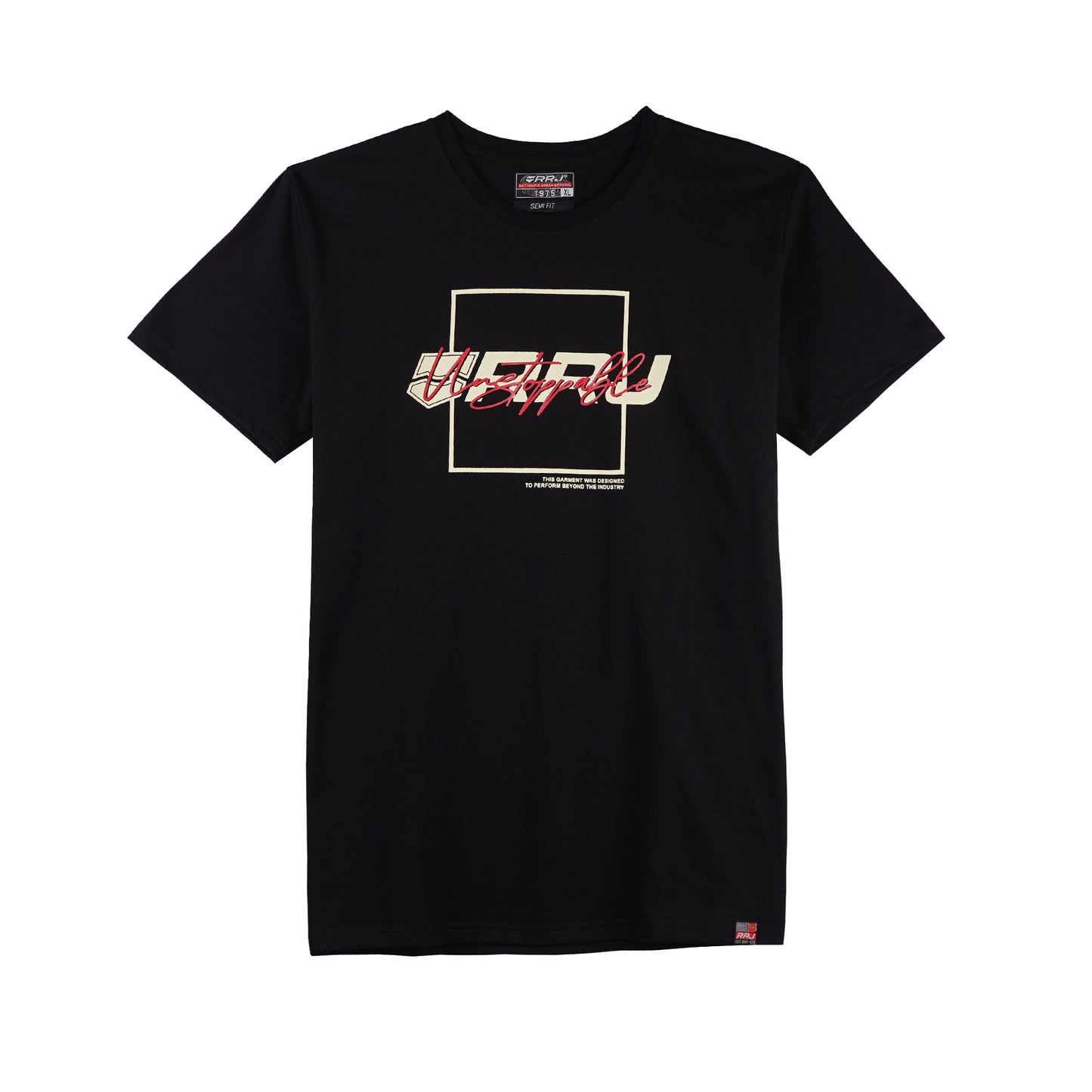 RRJ Men's Basic Tees Semibody Fitting 176174-U (Black)