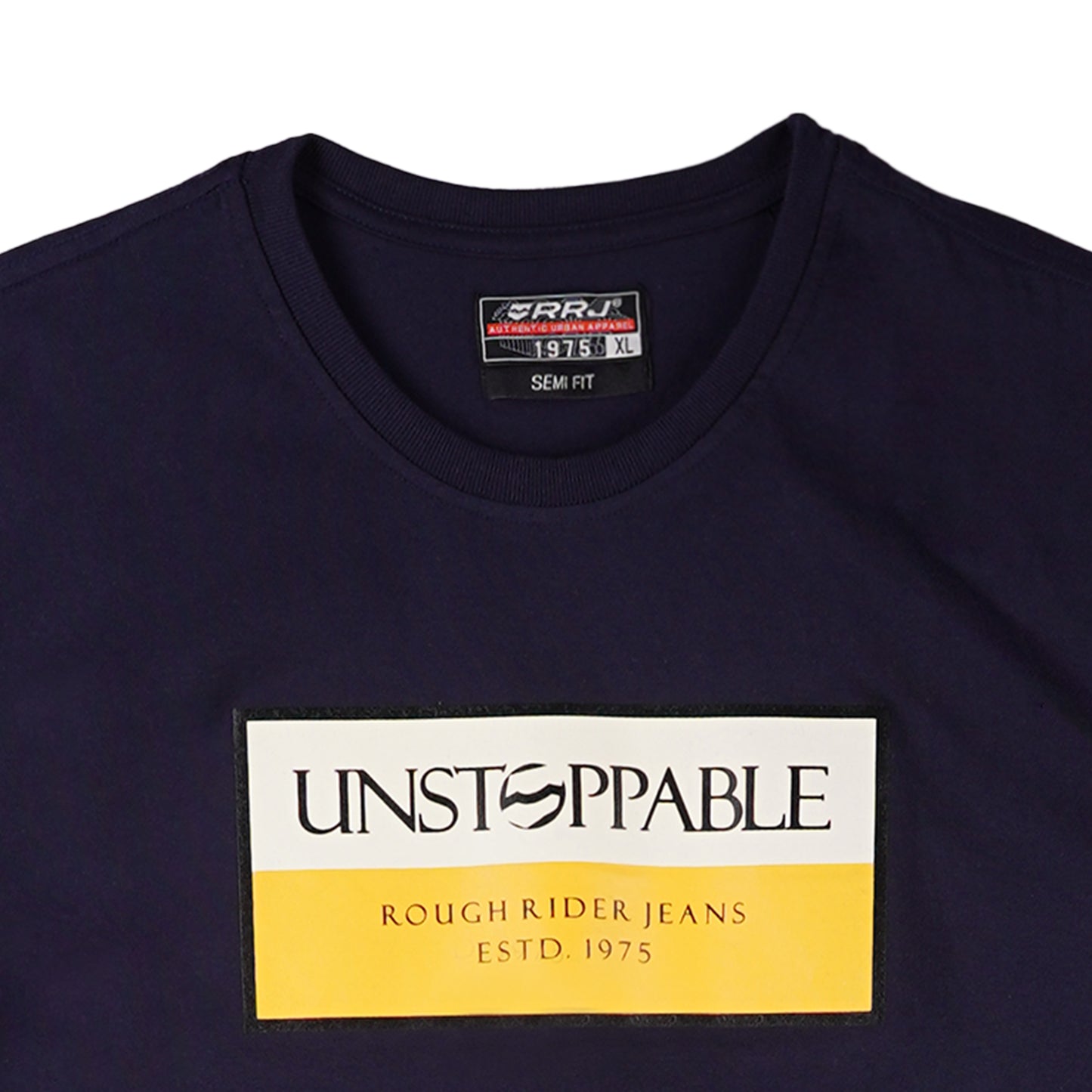 RRJ Men's Basic Tees Semibody Fitting 176161-U (Navy)