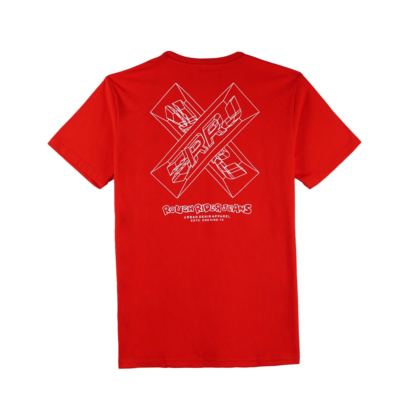 RRJ Men's Basic Tees Semibody Fitting 177473-U (Red)