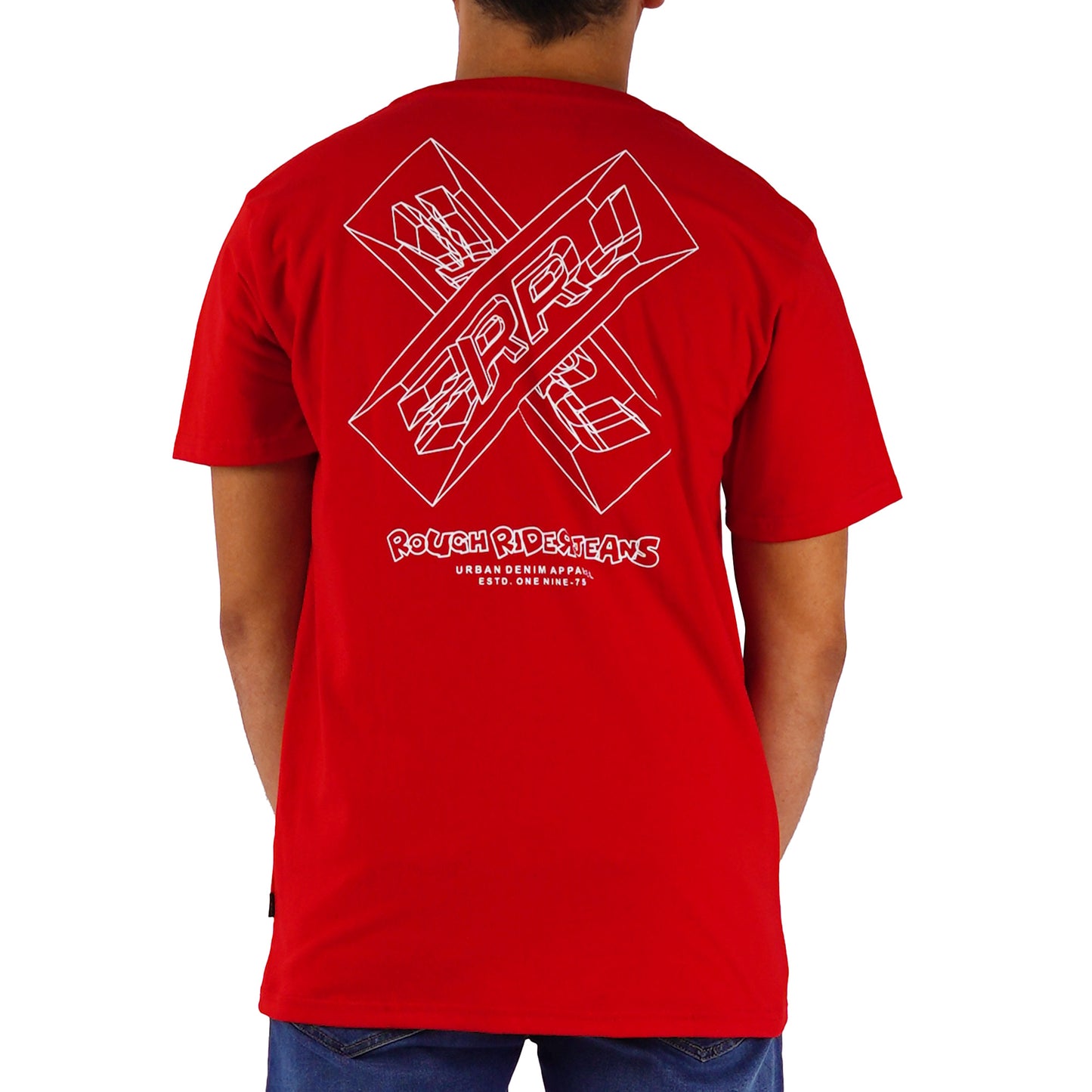 RRJ Men's Basic Tees Semibody Fitting 177473-U (Red)