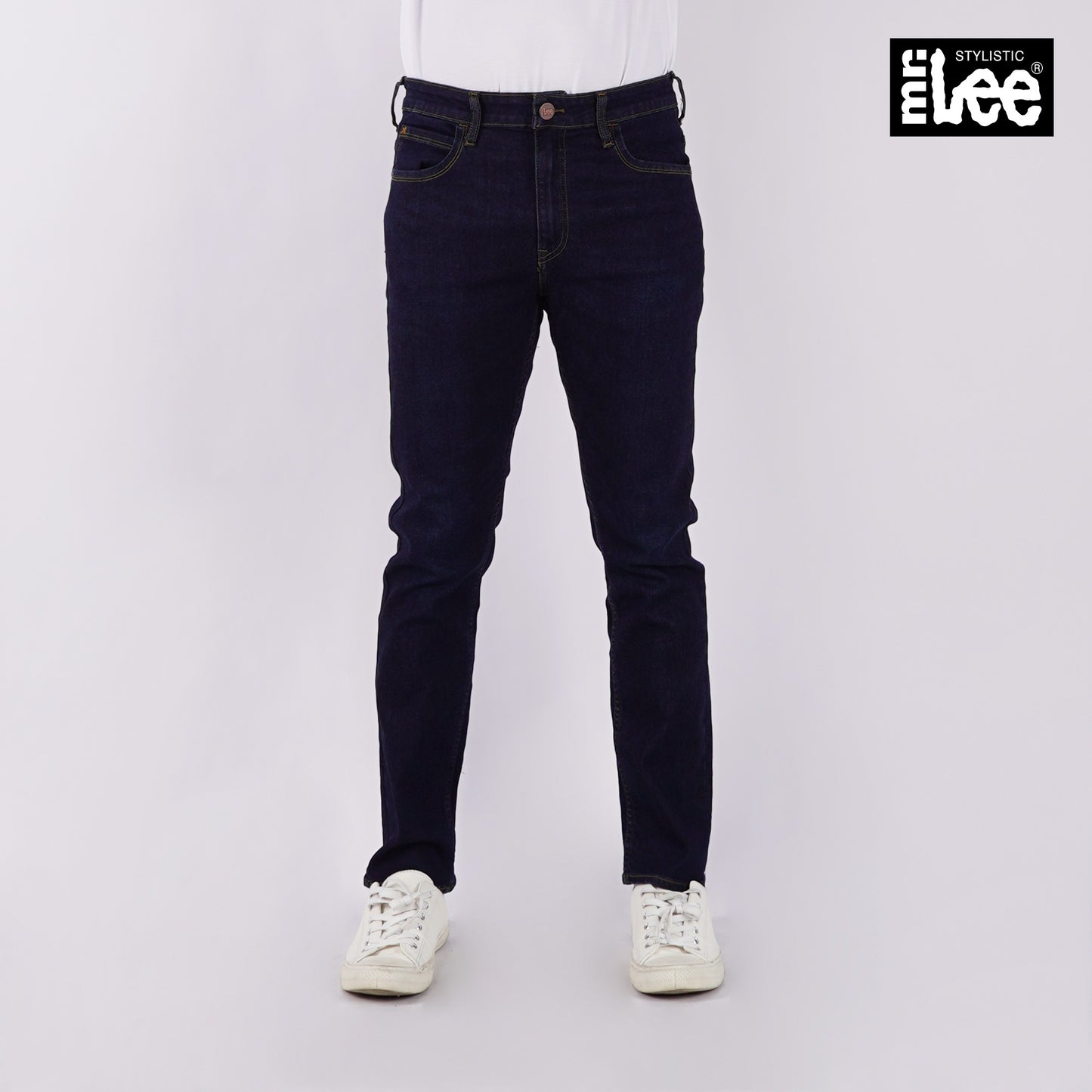 Stylistic Mr. Lee Men's Basic Denim Pants Super Skinny Mid Waist 177702-U (Dark Shade)