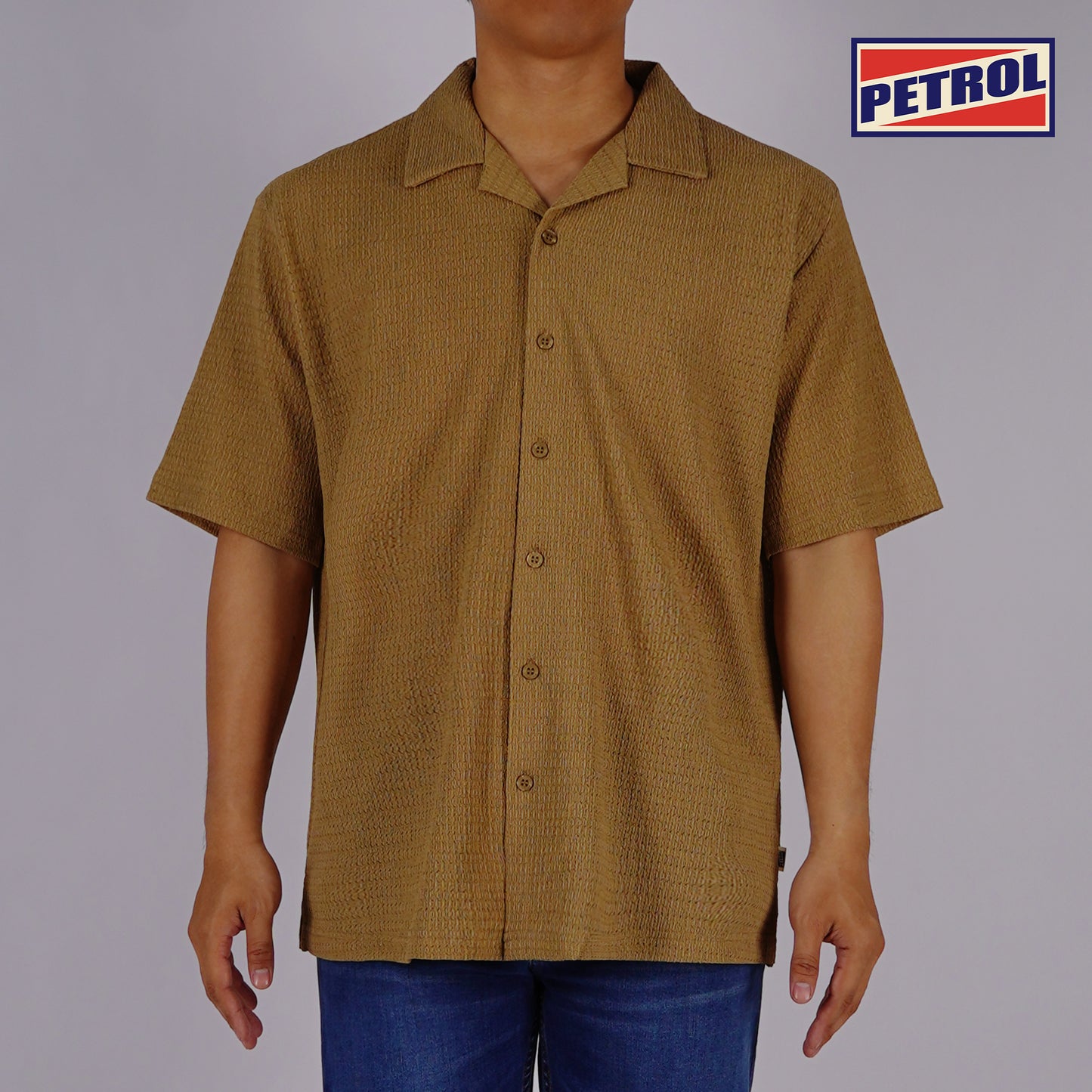 Petrol Men's Basic Woven Shirt Comfort Fitting 169262 (Khaki)