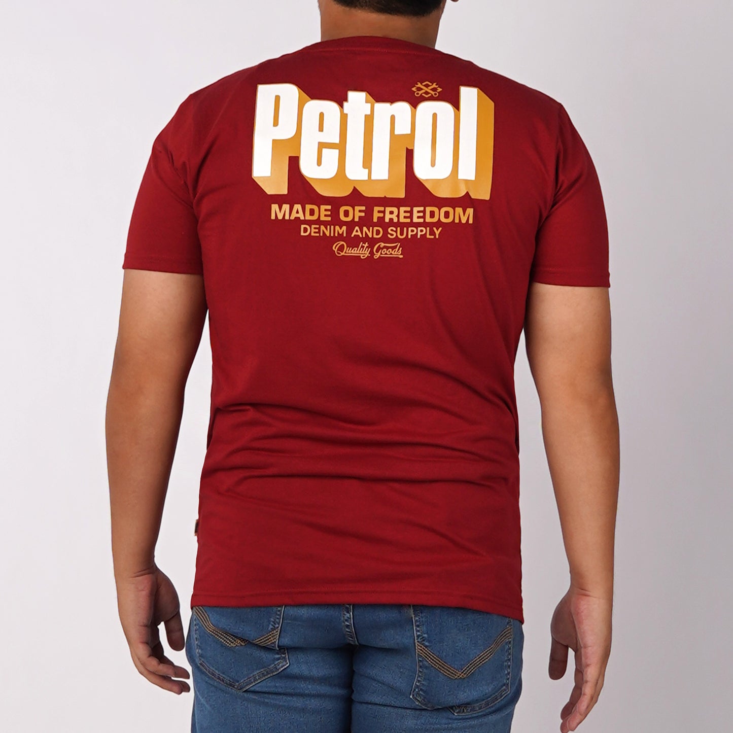 Petrol Mens Basic Tees Slim Fit 177940-U (Crimson)