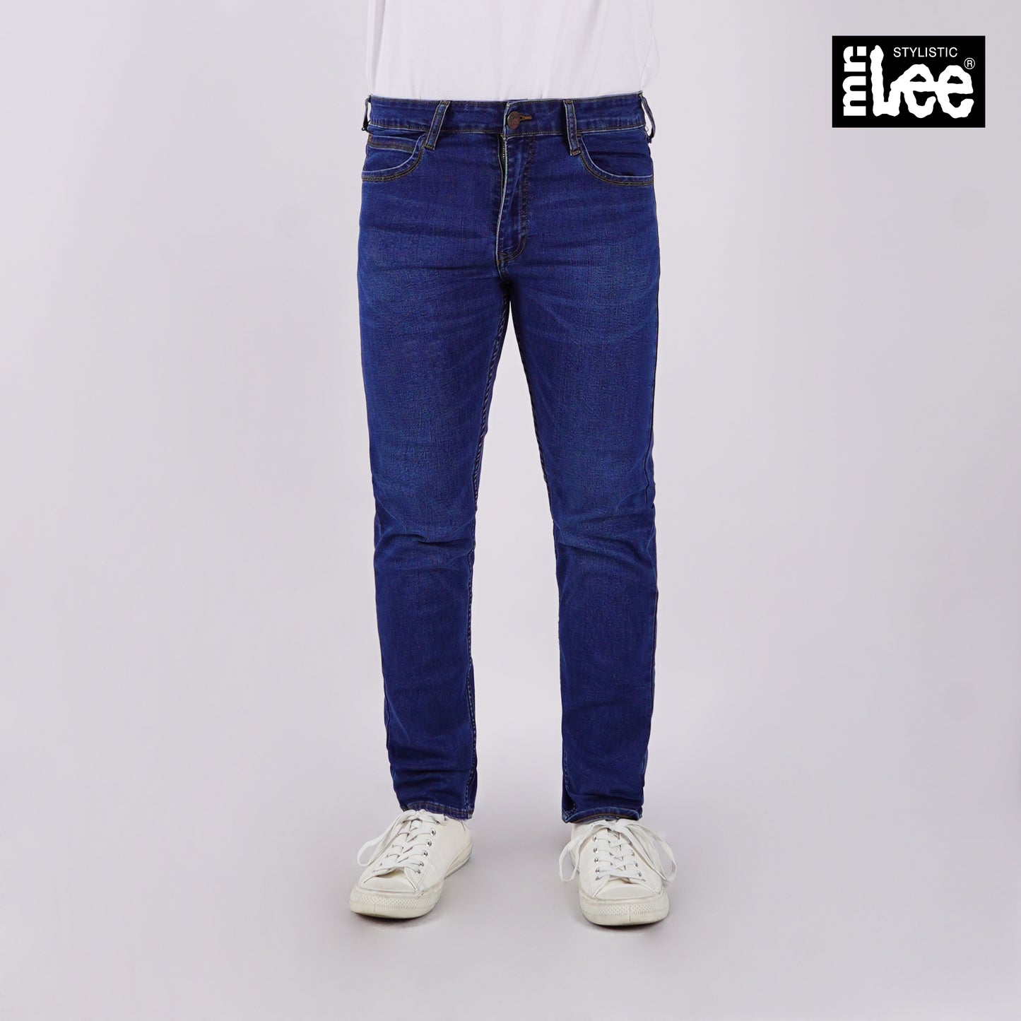 Stylistic Mr. Lee Men's Basic Denim Pants Super Skinny Mid Waist 178311-U (Medium Shade)
