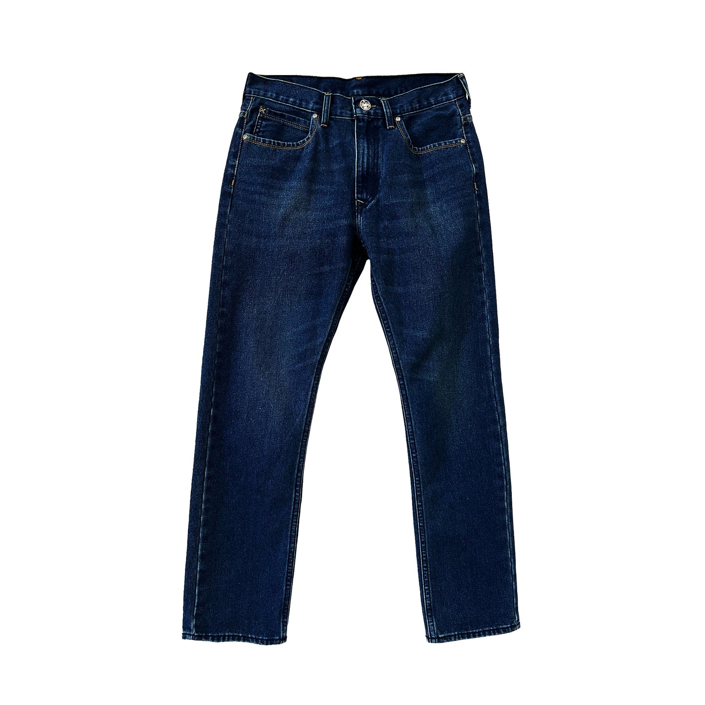 Stylistic Mr. Lee Men's Basic Denim Pants Slim Straight Mid Waist 175942 (Medium Shade)