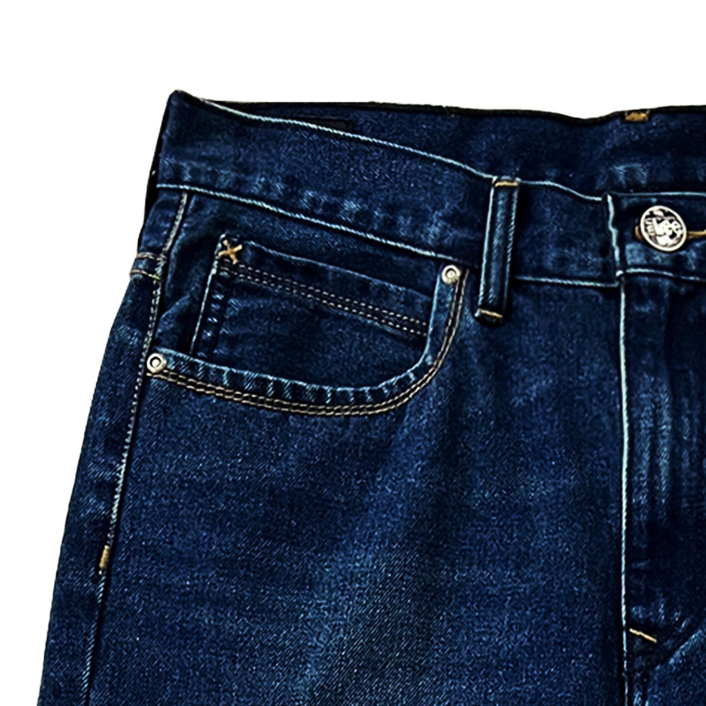 Stylistic Mr. Lee Men's Basic Denim Pants Slim Straight Mid Waist 175942 (Medium Shade)