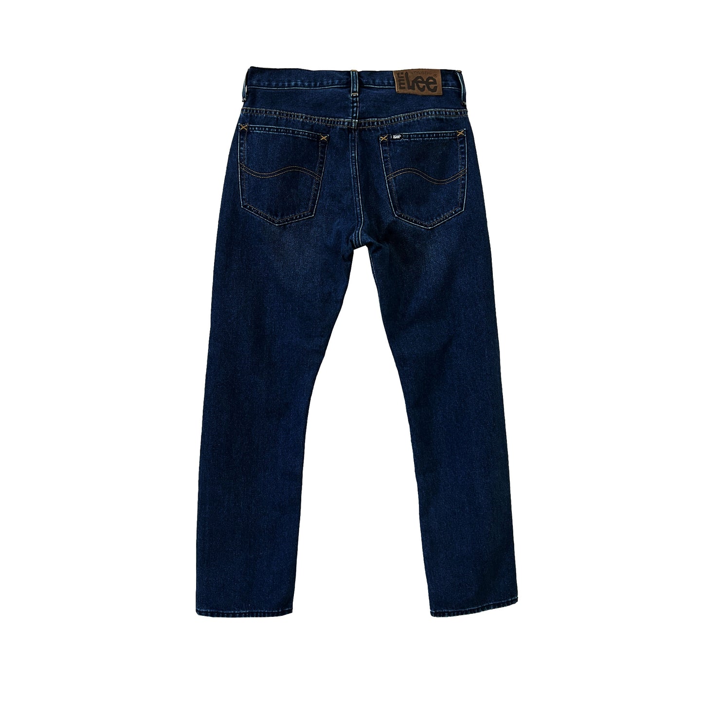 Stylistic Mr. Lee Men's Basic Denim Pants Slim Straight Mid Waist 175942 (Medium Shade)