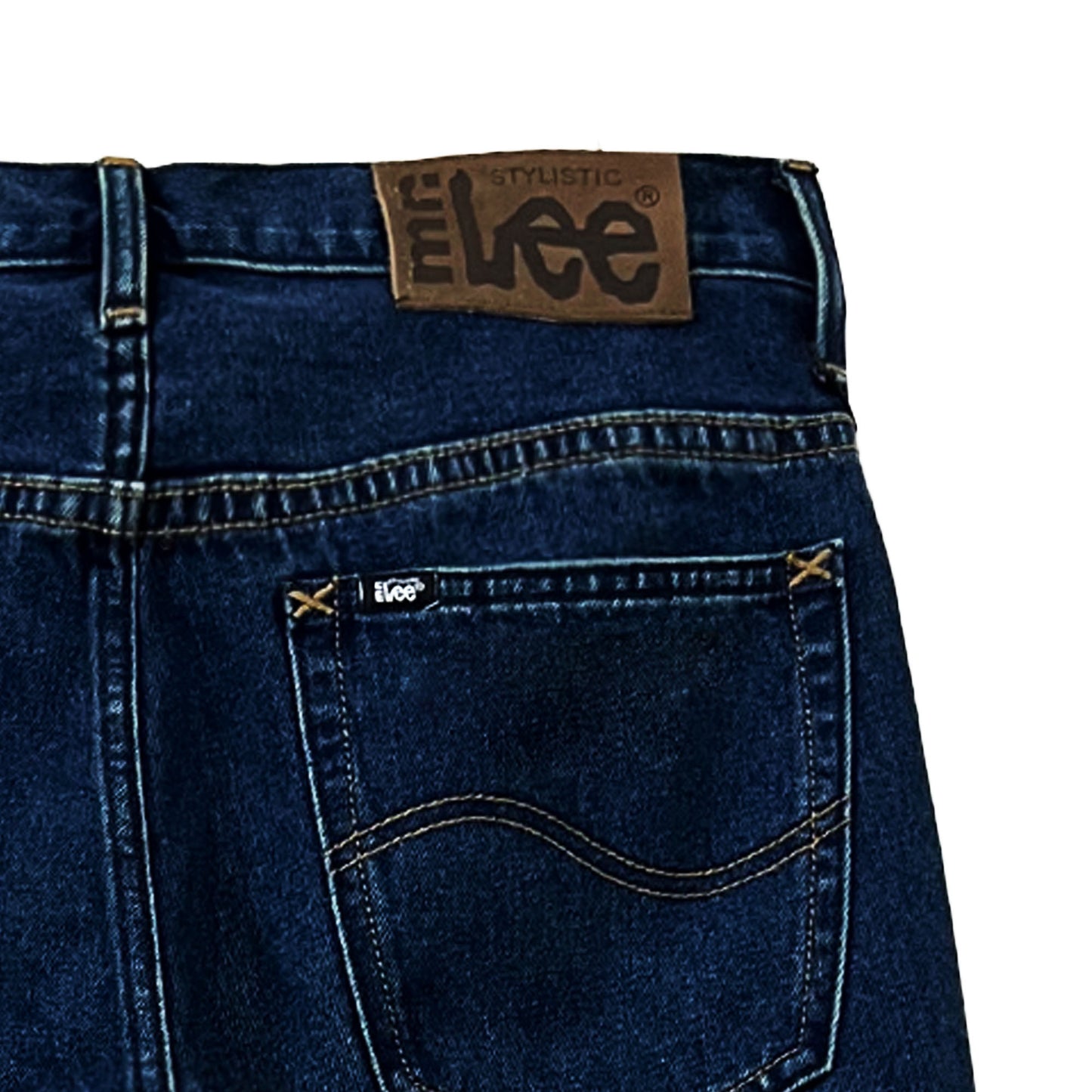 Stylistic Mr. Lee Men's Basic Denim Pants Slim Straight Mid Waist 175942 (Medium Shade)