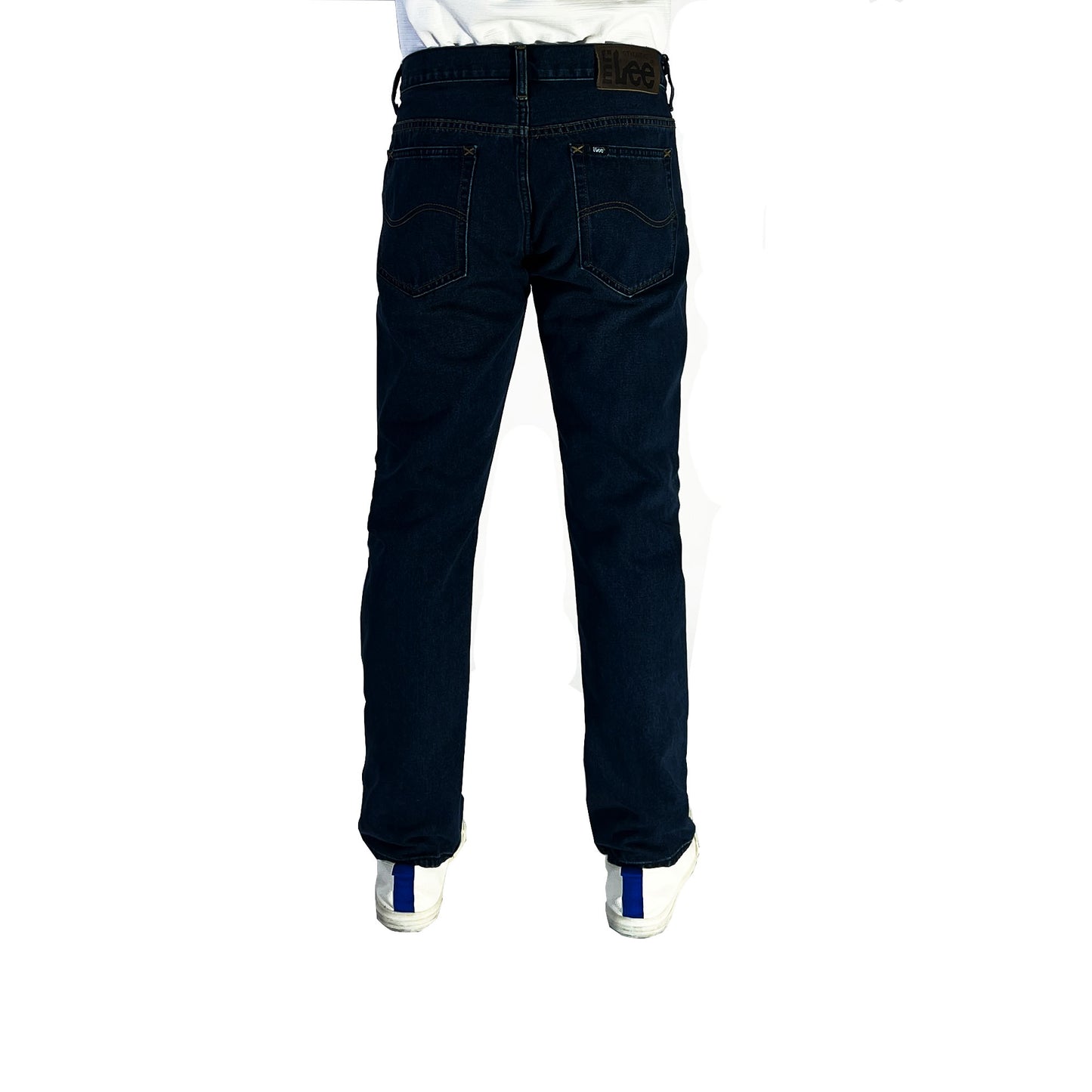 Stylistic Mr. Lee Men's Basic Denim Pants Slim Straight Mid Waist 175942 (Medium Shade)