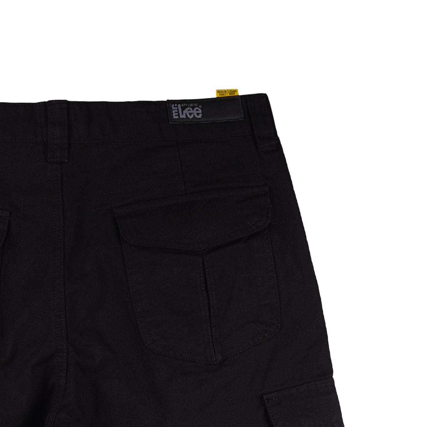 Stylistic Mr. Lee Men's Basic Non-Denim Cargo Short Mid Waist 174606 (Black)