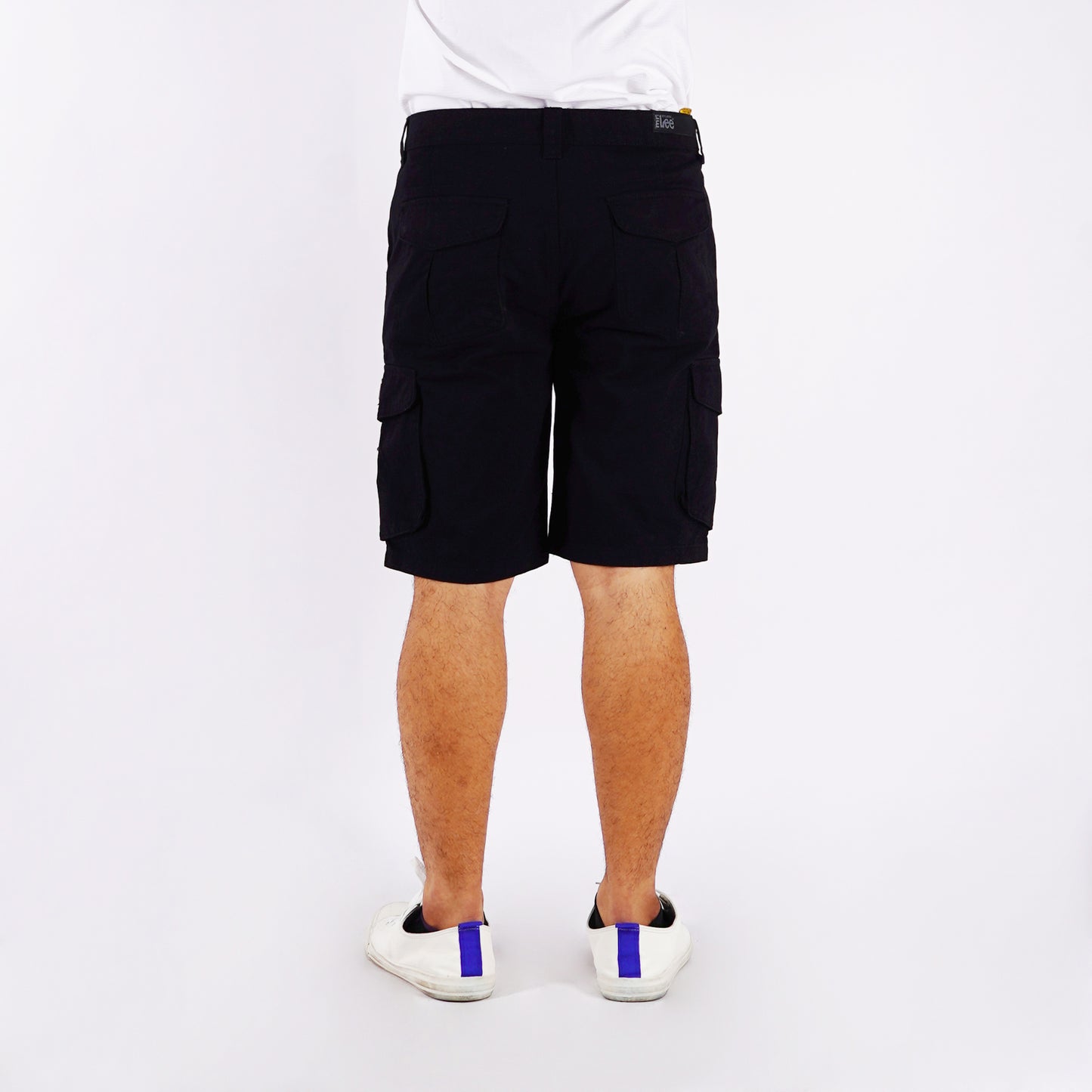 Stylistic Mr. Lee Men's Basic Non-Denim Cargo Short Mid Waist 174606 (Black)