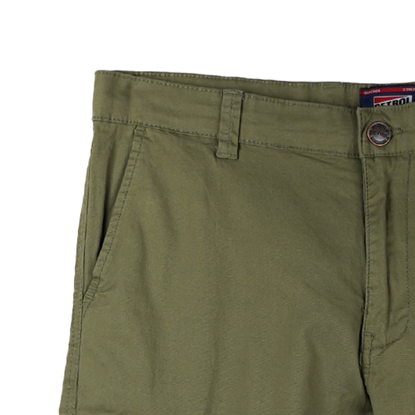 Petrol Men's Basic Non-Denim Cargo Pants Mid-Rise Fitting 175588 (Olive)