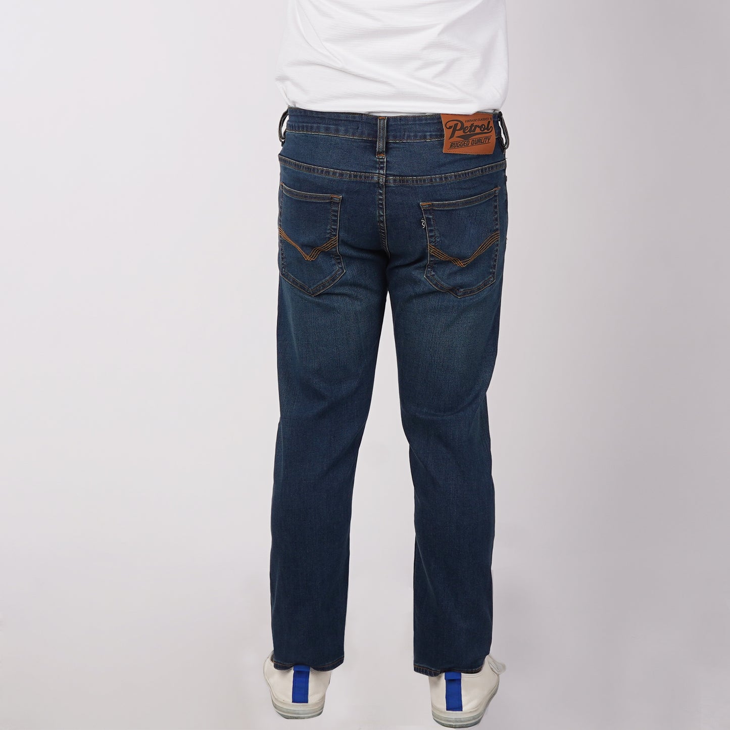 Petrol Men's Basic Denim Pants Skin Tight Fitting Mid-Rise 177205-U (Dark Shade)