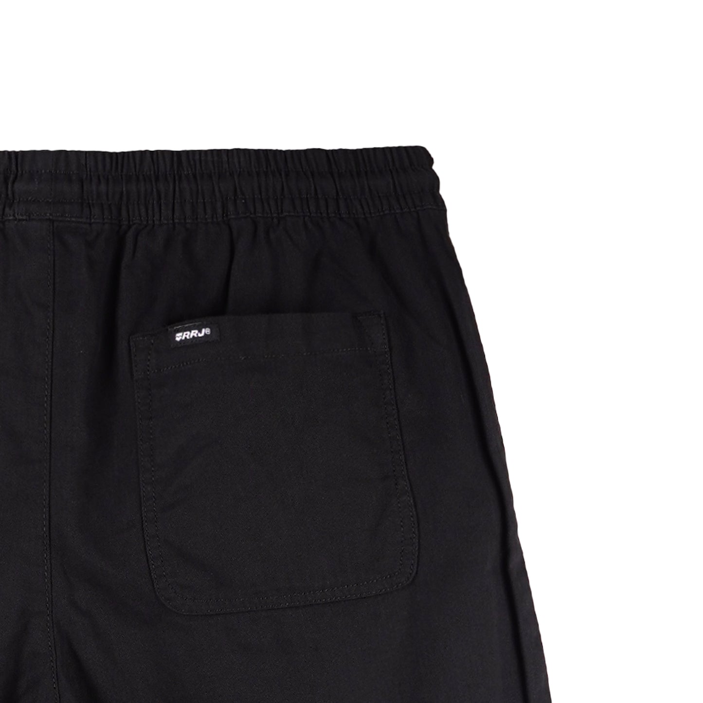 RRJ Men's Basic Non-Denim Jogger Pants Mid-Rise 175678 (Black)