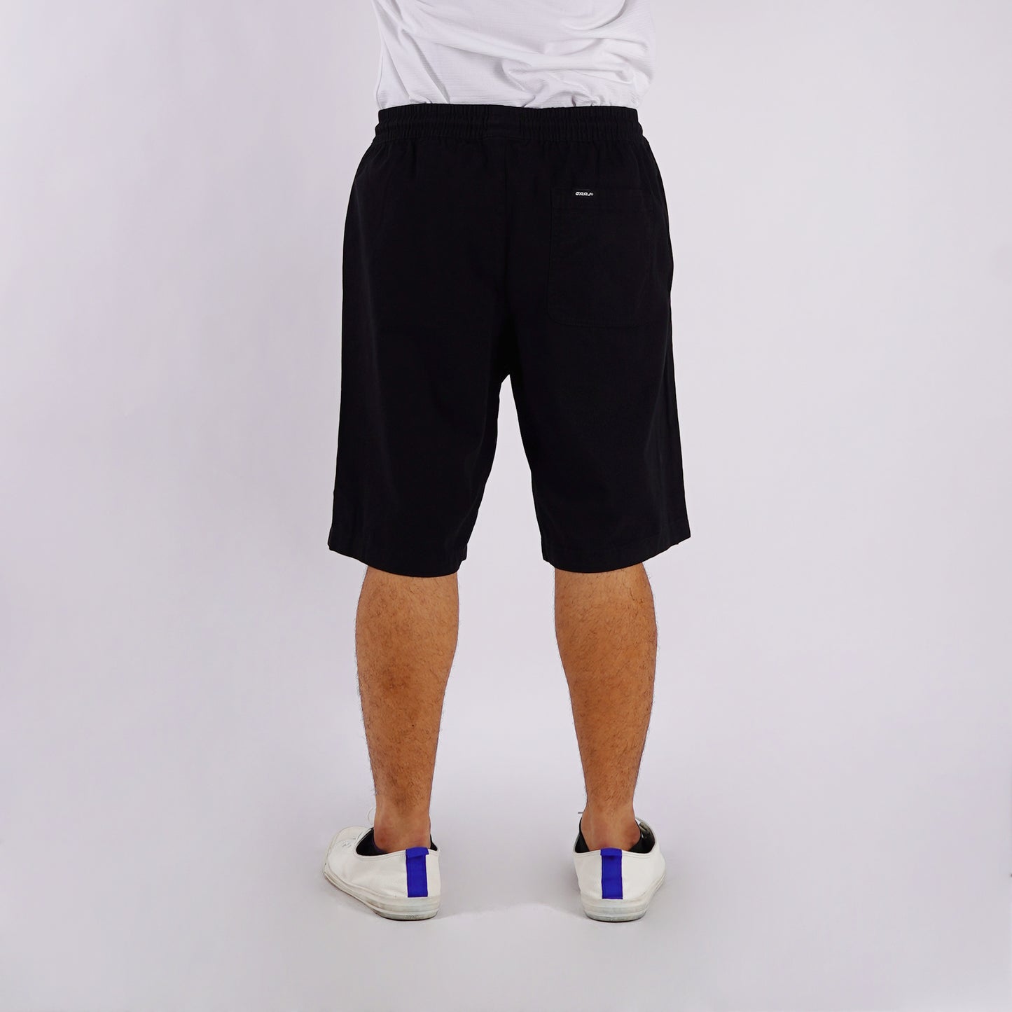 RRJ Men's Basic Non-Denim Jogger Pants Mid-Rise 175678 (Black)