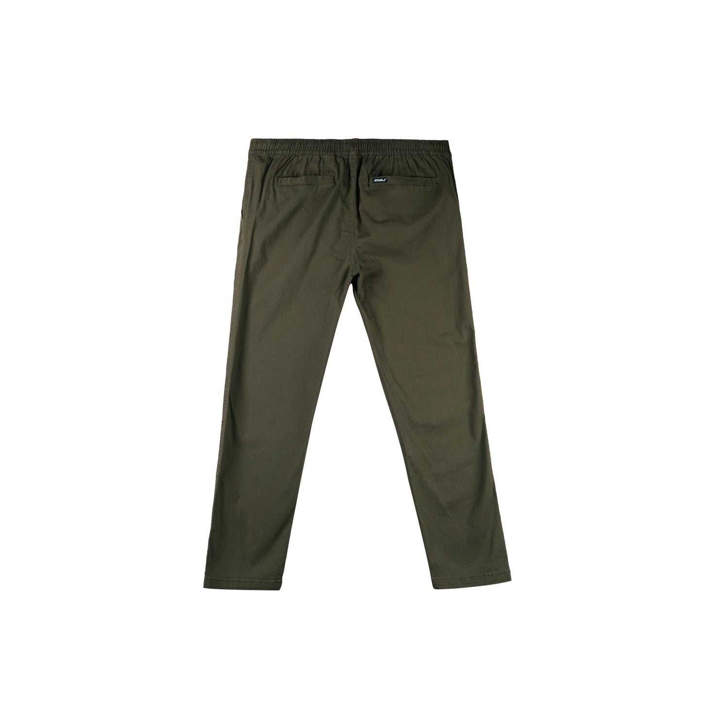 RRJ Men's Basic Non-Denim Trouser Pants Mid-Rise Fitting 182956 (Fatigue)