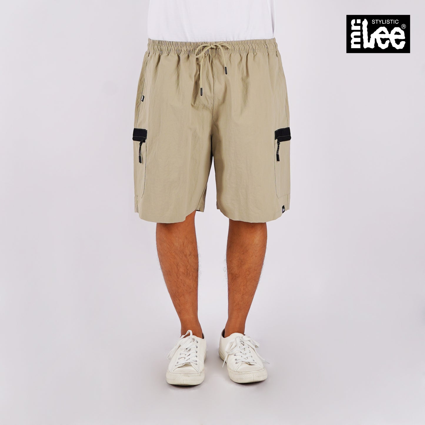 Stylistic Mr. Lee Men's Basic Non-Denim Cargo Short Mid Waist 180422 (Khaki)