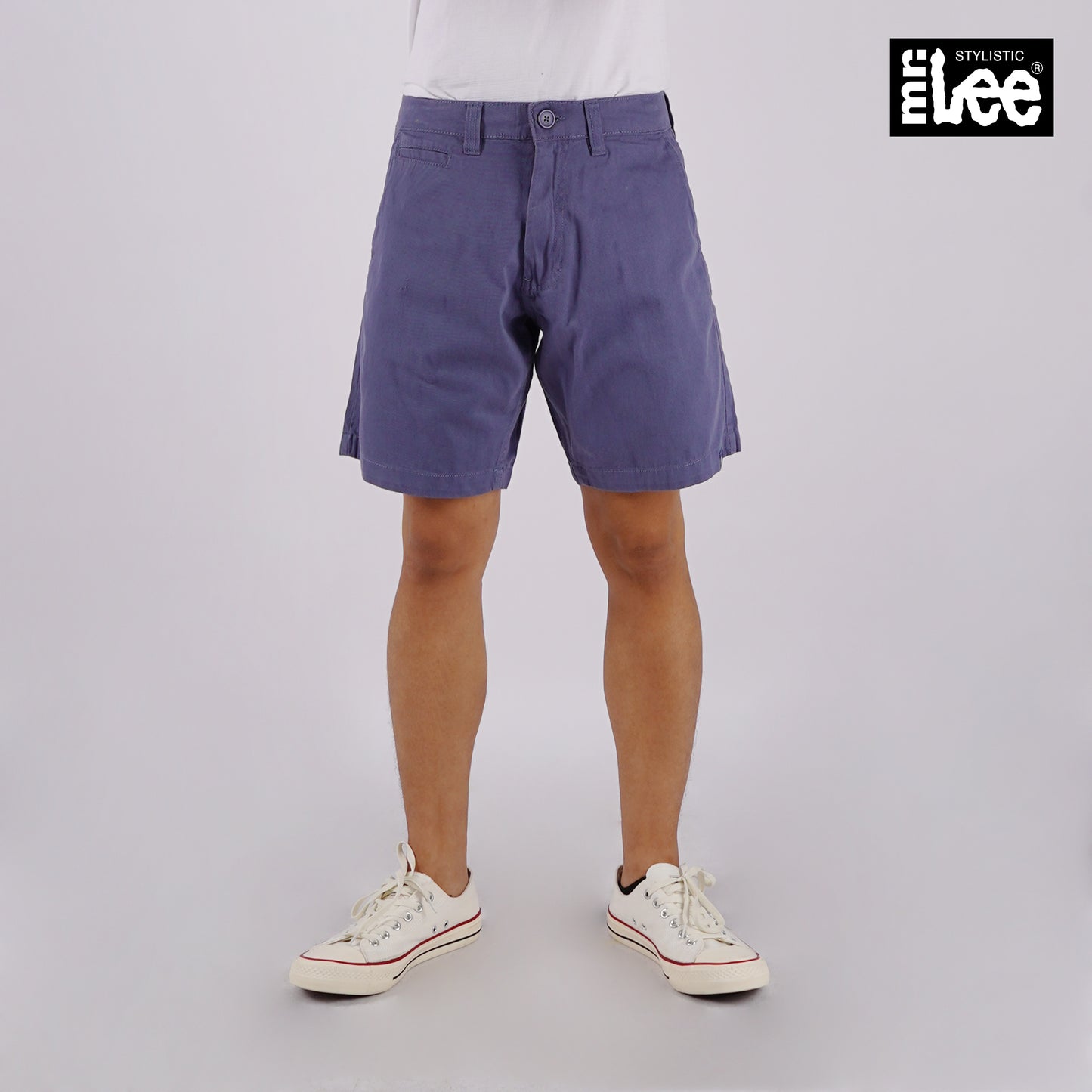 Stylistic Mr. Lee Men's Basic Non-Denim Tapered Short Mid Waist 176644 (Indigo)