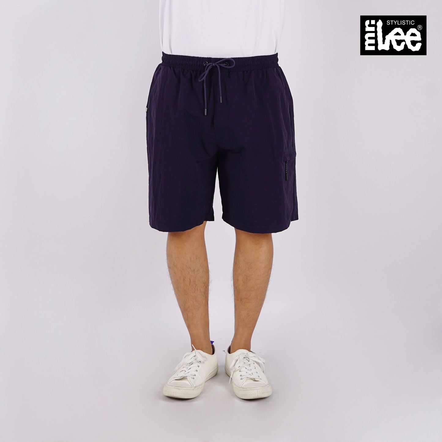 Stylistic Mr. Lee Men's Basic Non-Denim Cargo Short Mid Waist 180440 (Navy-Navy)