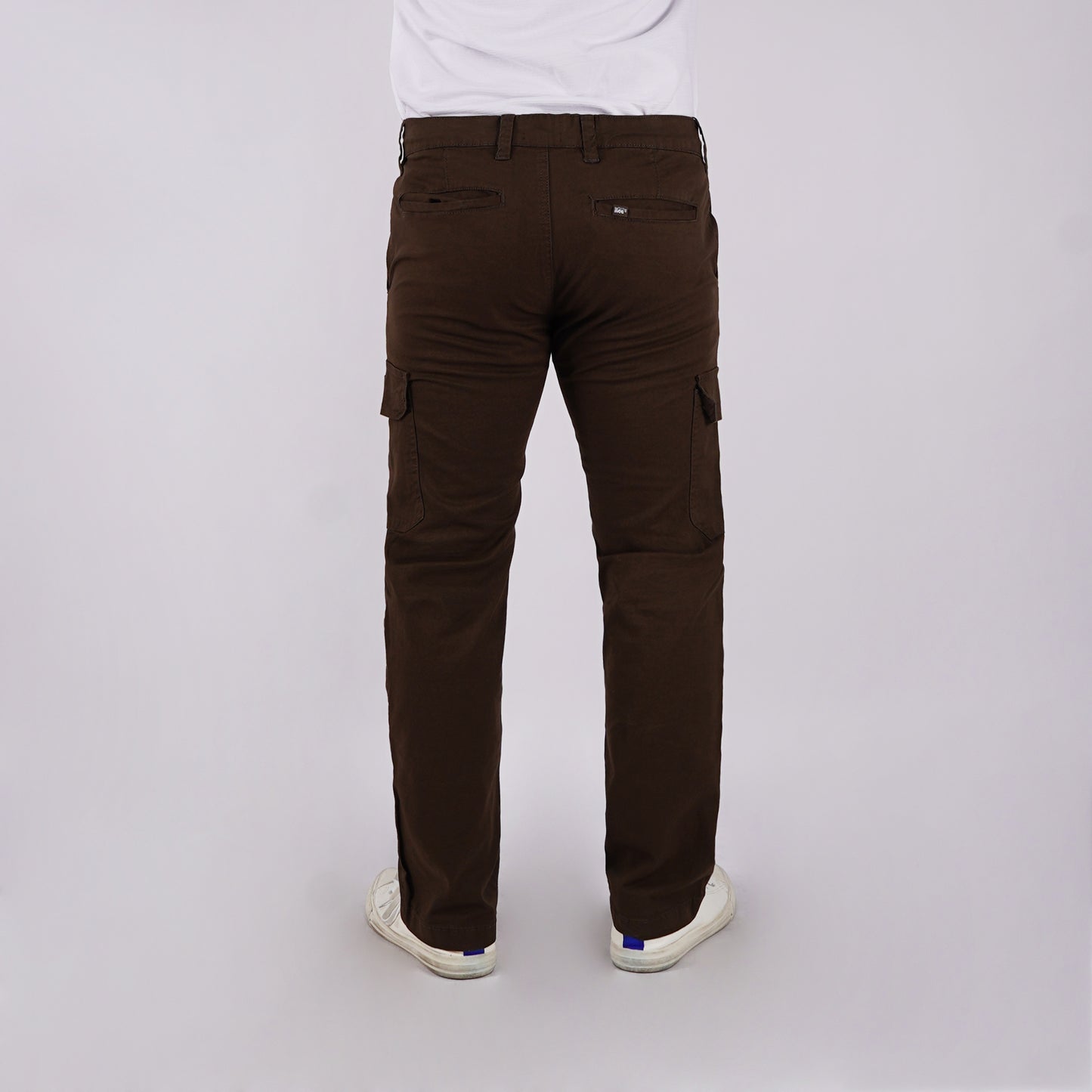 Stylistic Mr. Lee Men's Basic Non-Denim Cargo Pants Mid Waist 176801 (Choco Brown)