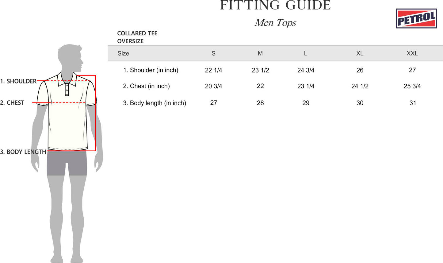 Petrol Men's Basic Collared Shirt Oversized Fitting 169118 (Rock Ridge)