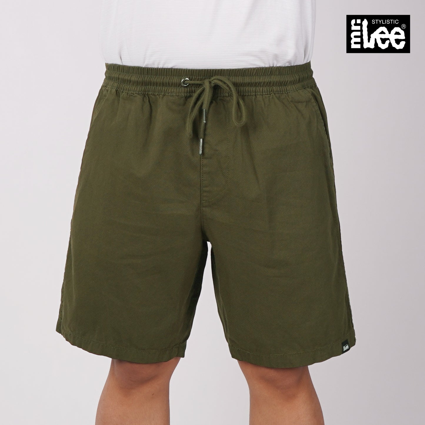 Stylistic Mr. Lee Men's Basic Non-Denim Jogger Short Mid Waist 180930-U (Fatigue)