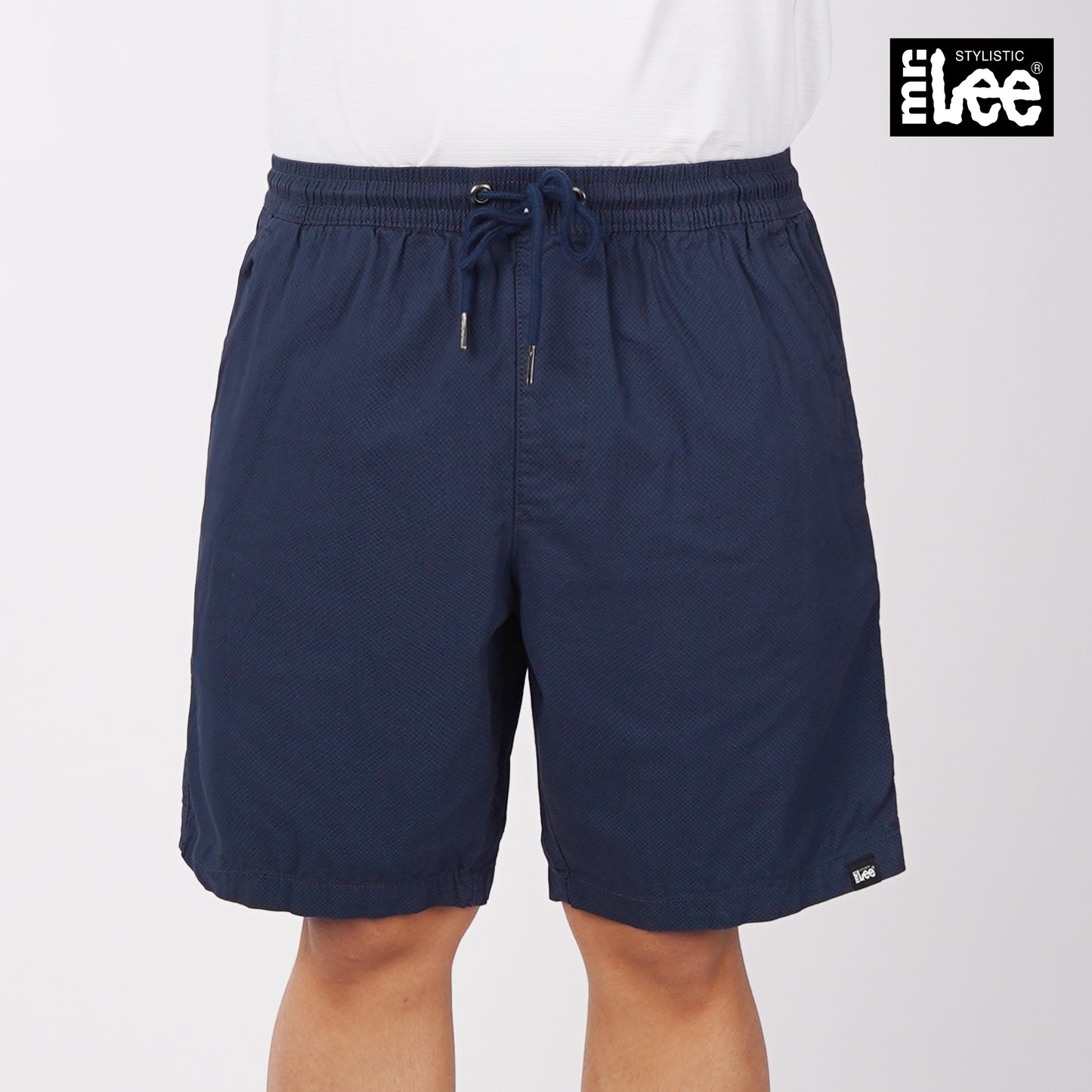 Stylistic Mr. Lee Men's Basic Non-Denim Jogger Short Mid Waist 182672-U (Navy)