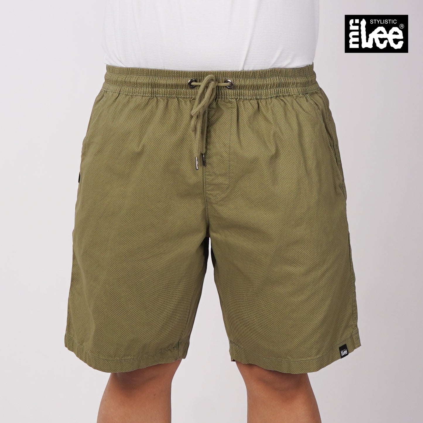 Stylistic Mr. Lee Men's Basic Non-Denim Jogger Short Mid Waist 182672-U (Sage)