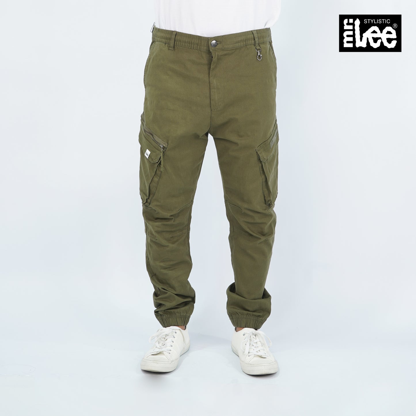 Stylistic Mr. Lee Men's Basic Non-Denim Cargo Pants Mid Waist 177215 (Fatigue)