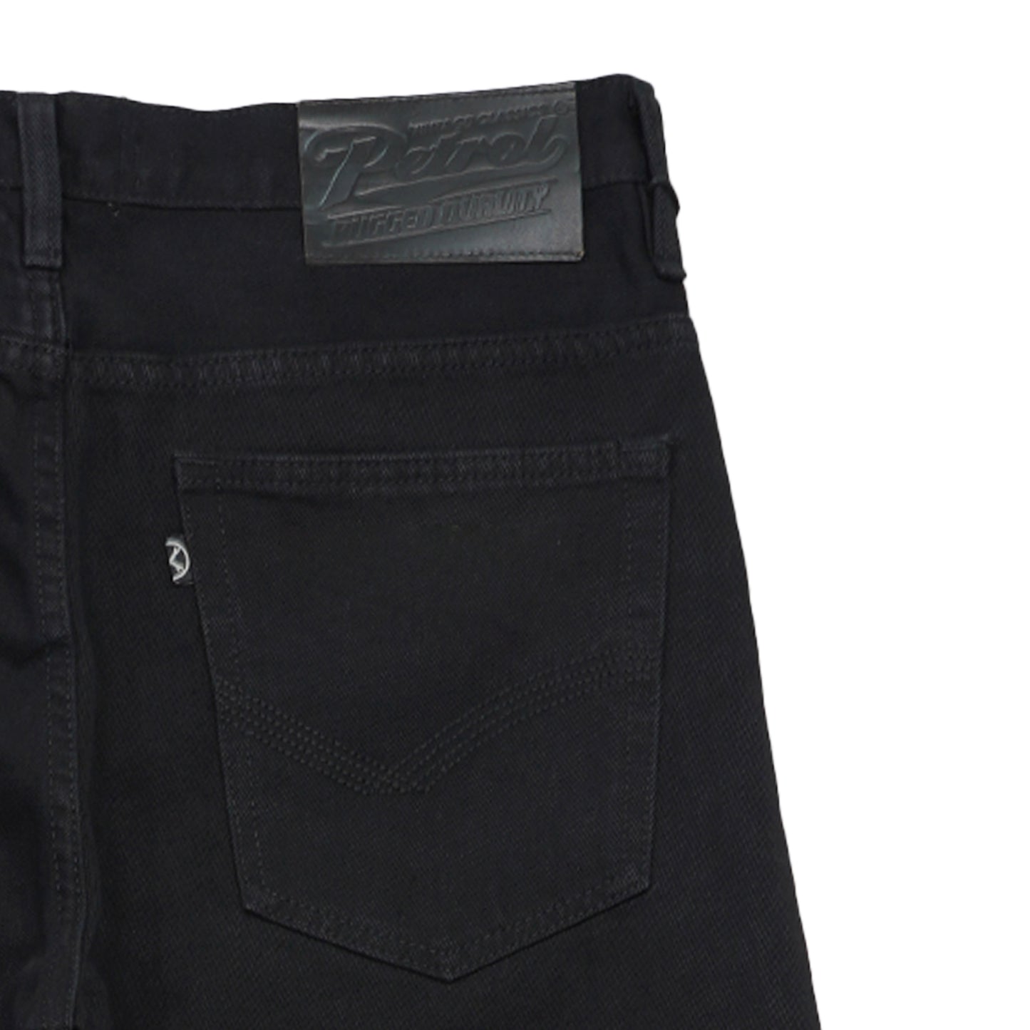 Petrol Men's Basic Denim Pants Mid-Rise Slim Straight Fitting 180135 (Black)