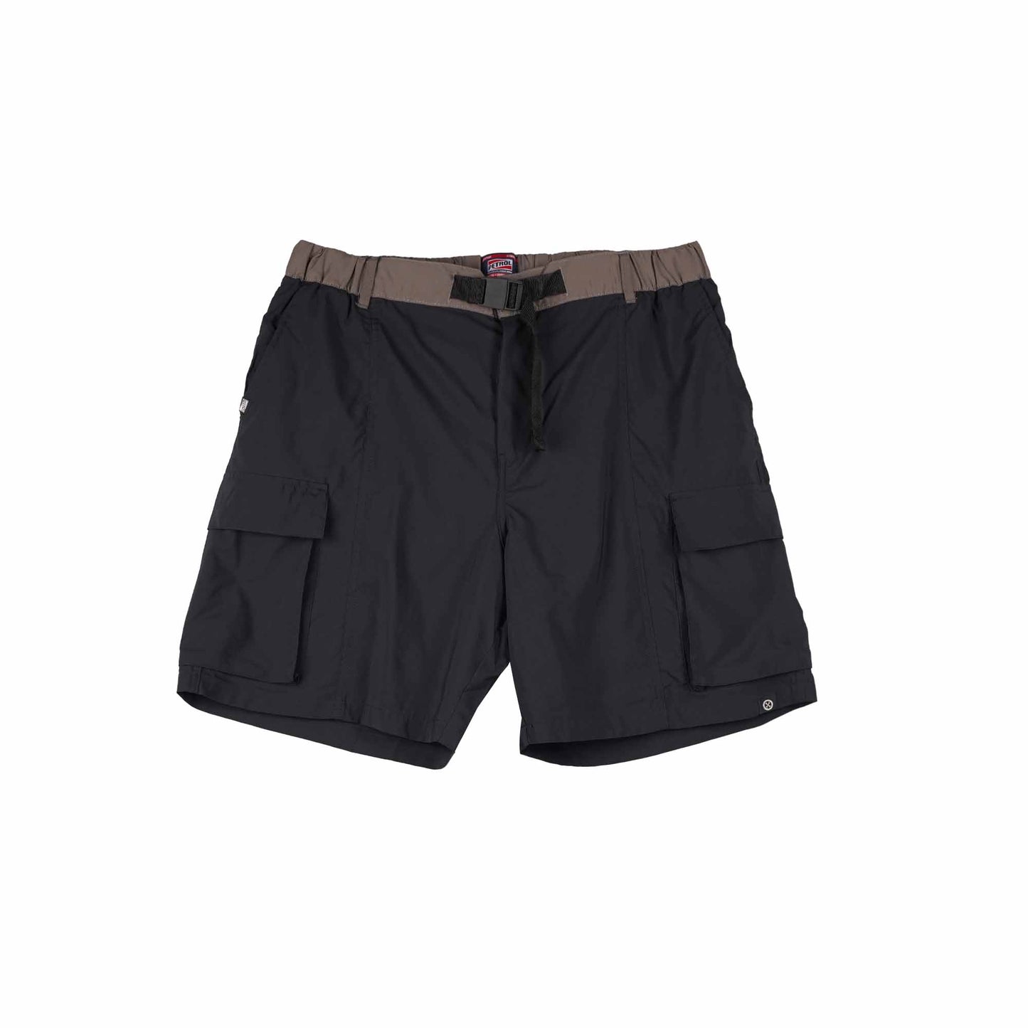 Petrol Men's Basic Non-Denim Cargo Short Mid-Rise 174209-U (Black)