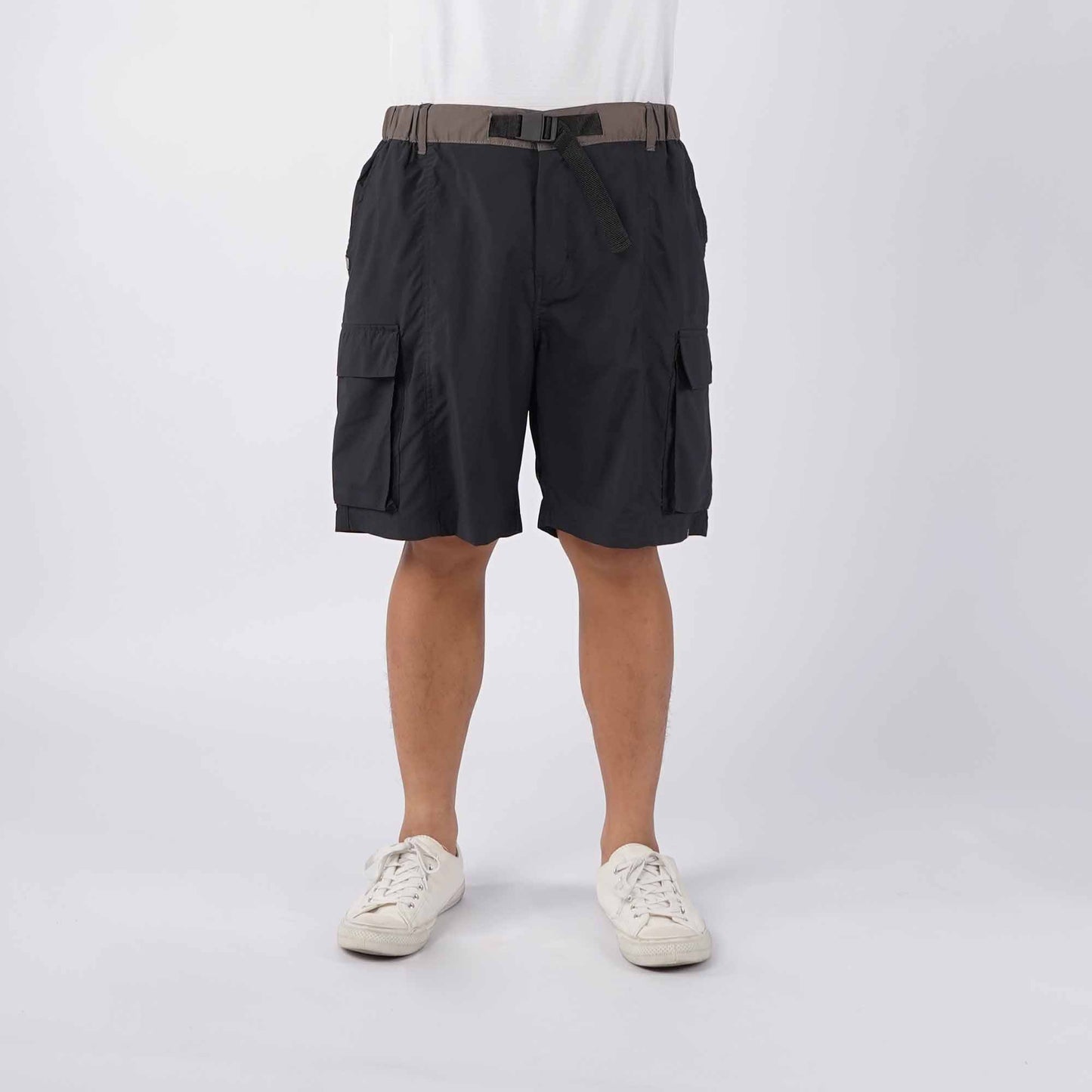 Petrol Men's Basic Non-Denim Cargo Short Mid-Rise 174209-U (Black)