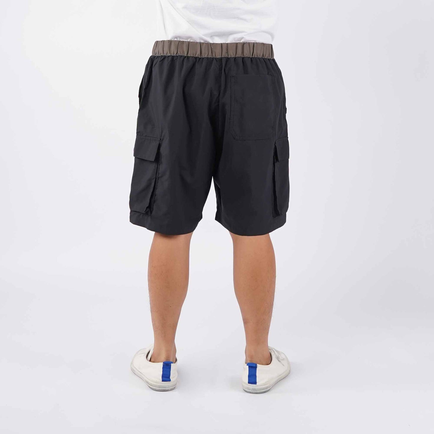 Petrol Men's Basic Non-Denim Cargo Short Mid-Rise 174209-U (Black)