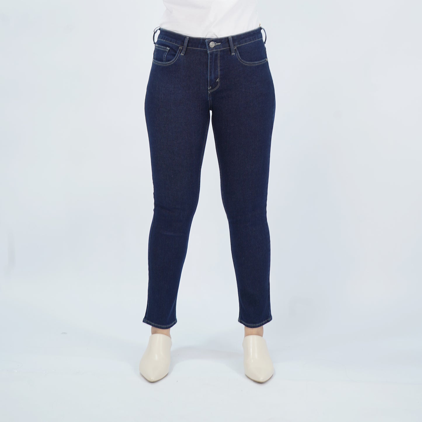 Petrol Ladies Basic Denim Pants Hi-Rise Slim Fitting 178543-U (Dark Shade)