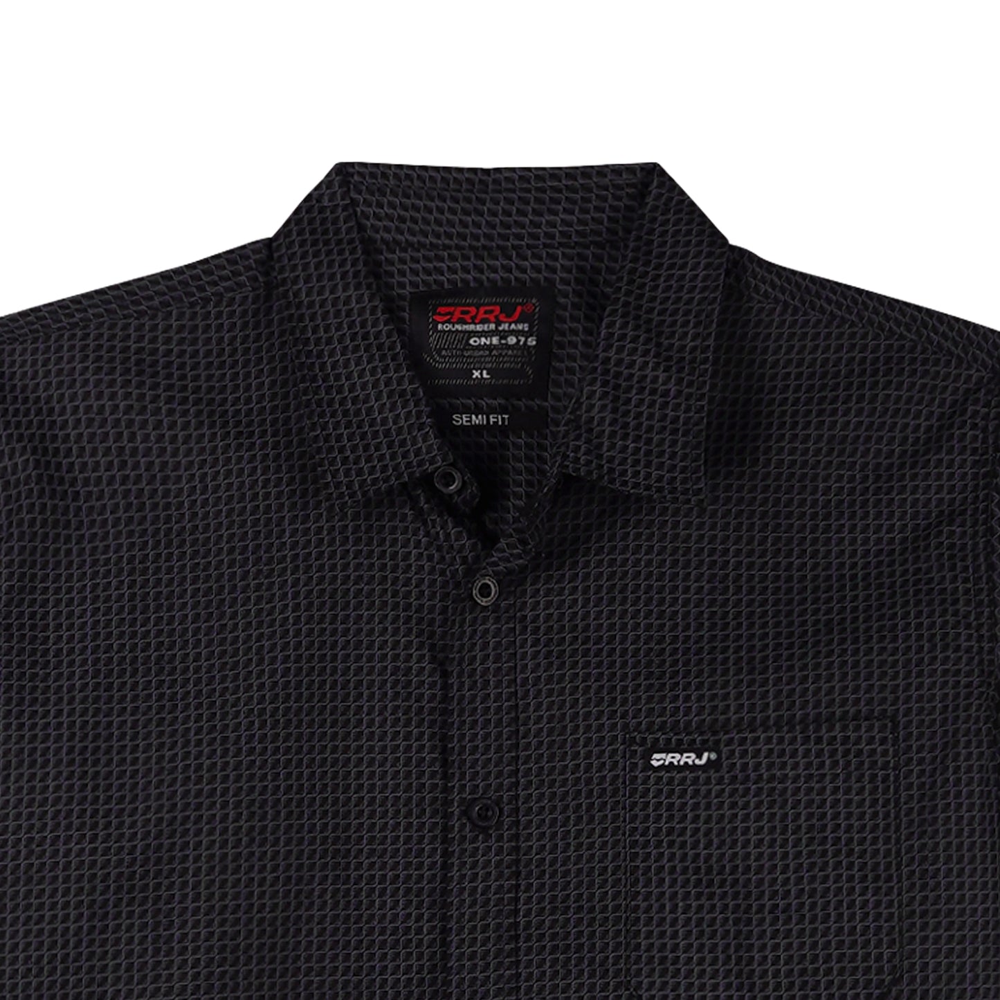 RRJ Men's Basic Woven Semibody Fitting 168738 (Black)