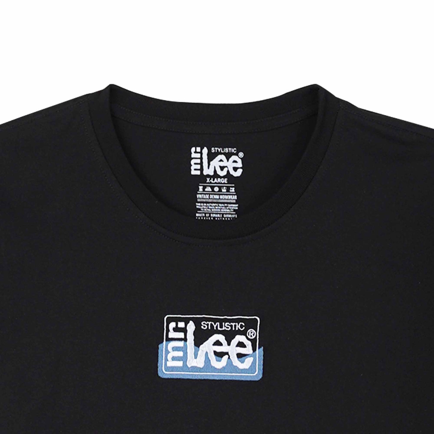 Stylistic Mr. Lee Men's Basic Tees Semi Body Fit 184251-U (Black)