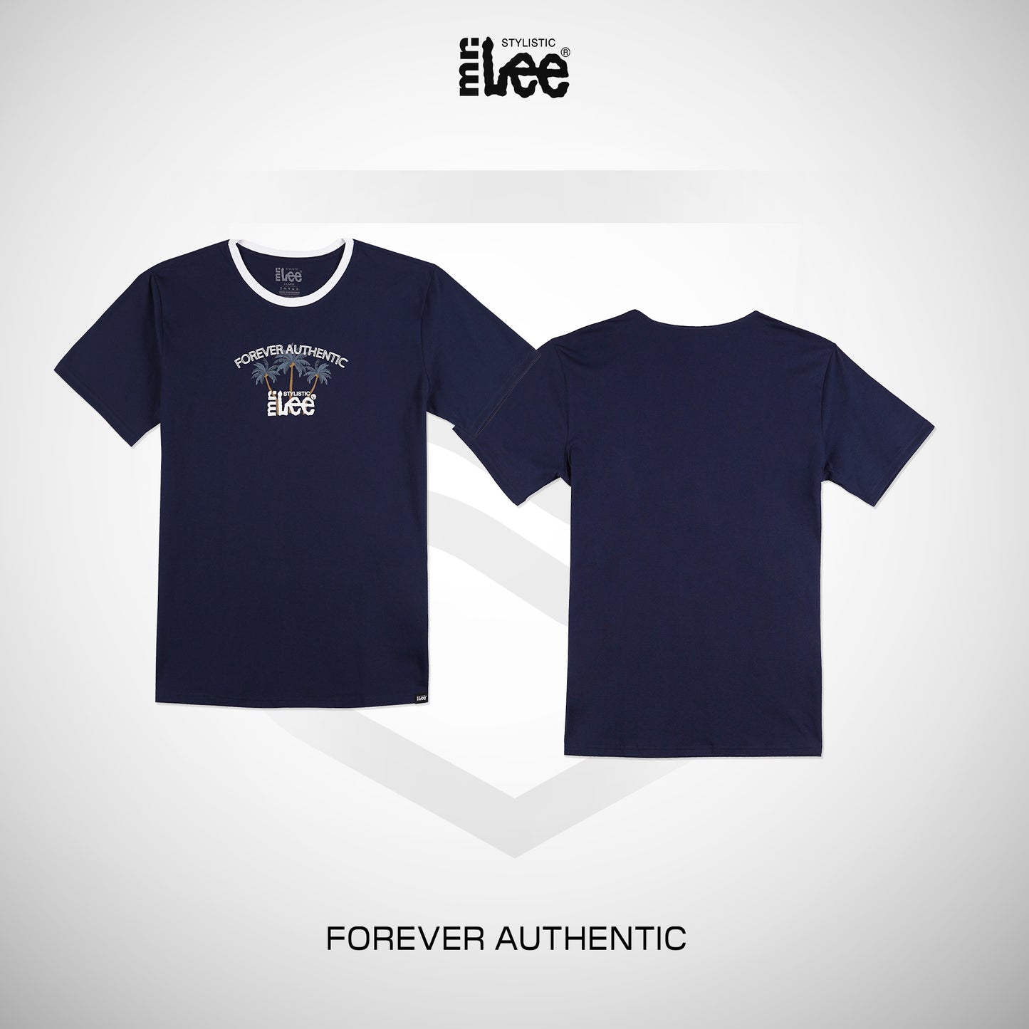 Stylistic Mr. Lee Men's Basic Tees Semi Body Fit 184276-U (Navy)