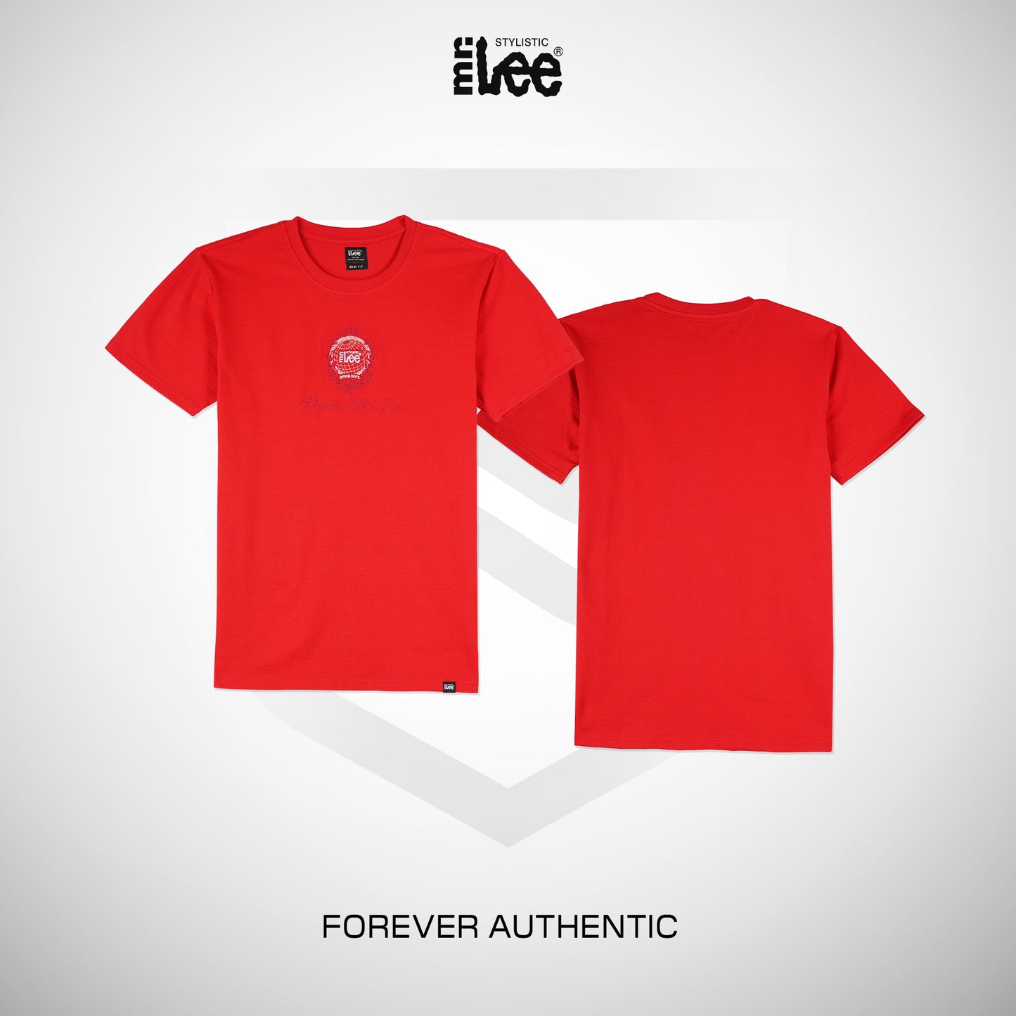 Stylistic Mr. Lee Men's Basic Tees Semi Body Fit 170203 (Red)
