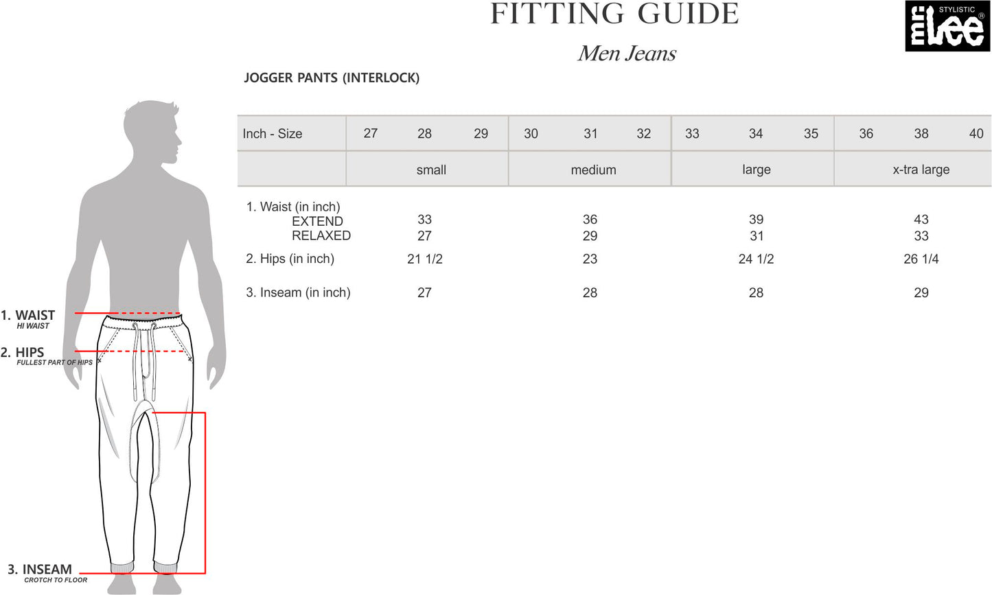 Stylistic Mr. Lee Men's Basic Non-Denim Jogger Pants Mid Waist 176596 (Khaki)
