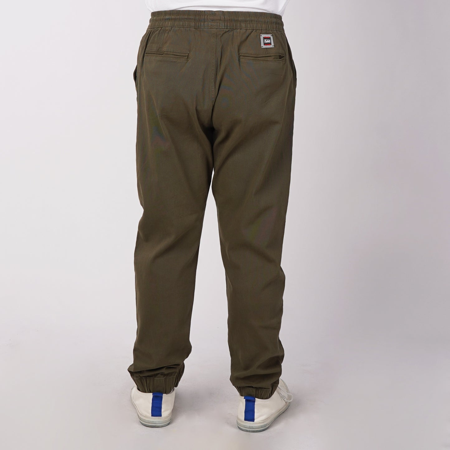 Stylistic Mr. Lee Men's Basic Non-Denim Jogger Pants Mid Waist 176596 (Olive)