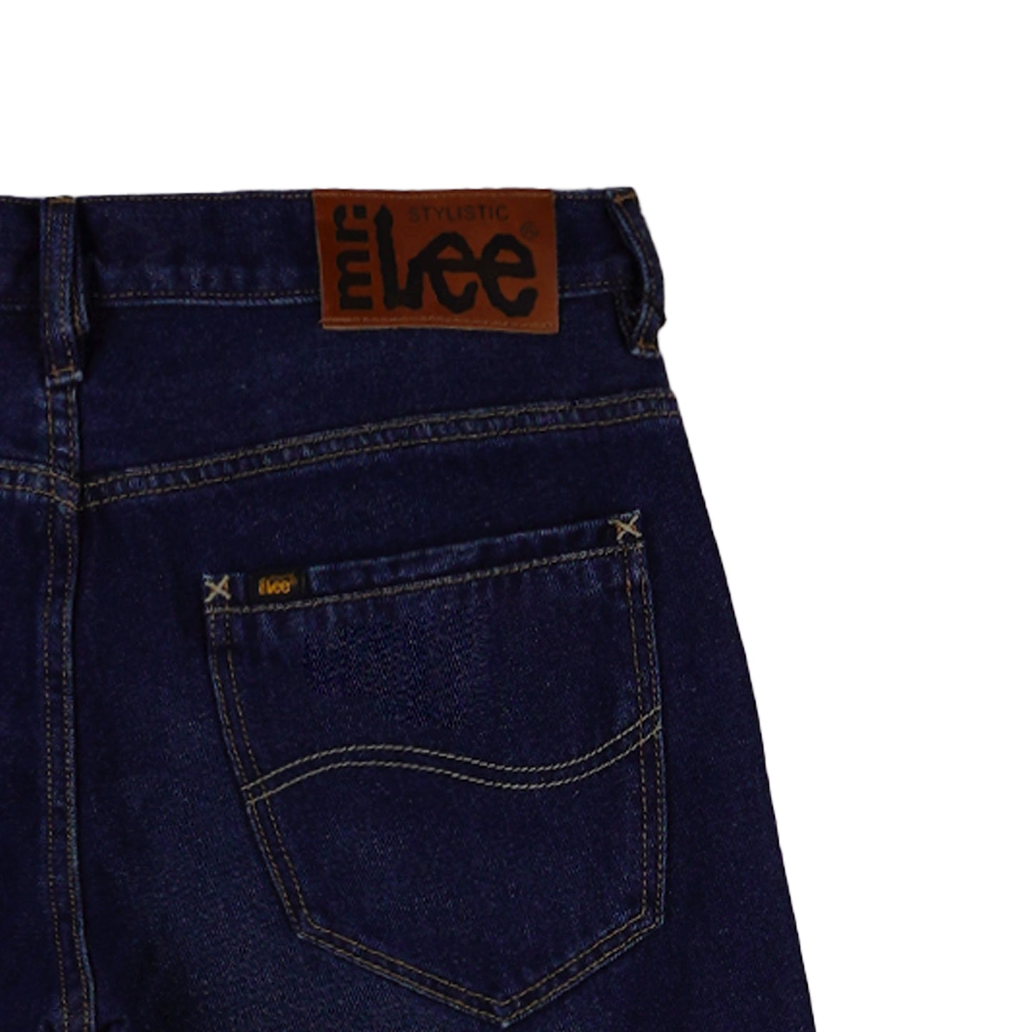 Stylistic Mr. Lee Men's Basic Denim Pants Classic Fitting Mid Waist 182580 (Dark Shade)