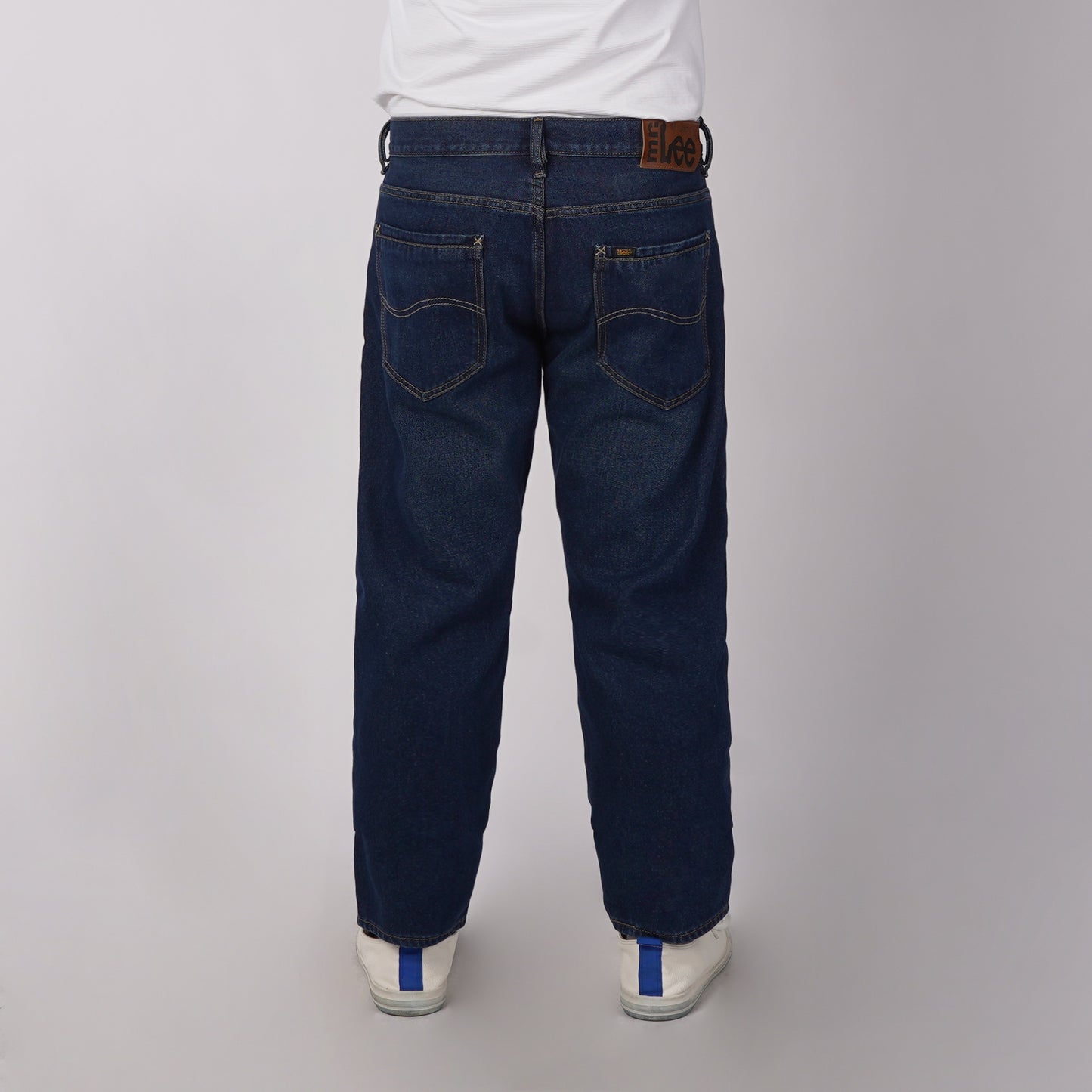 Stylistic Mr. Lee Men's Basic Denim Pants Classic Fitting Mid Waist 182580 (Dark Shade)
