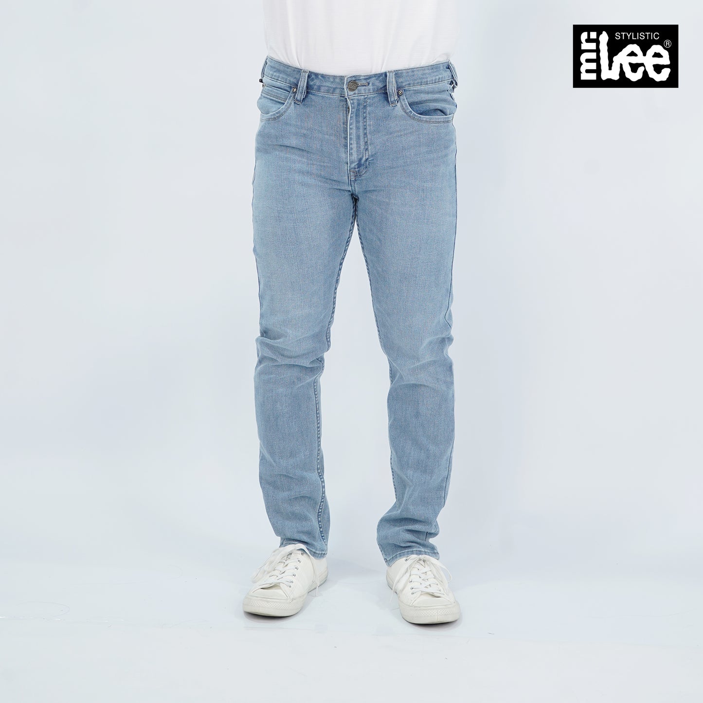 Stylistic Mr. Lee Men's Basic Denim Pants Super Skinny Mid Waist 180061 (Light Shade)