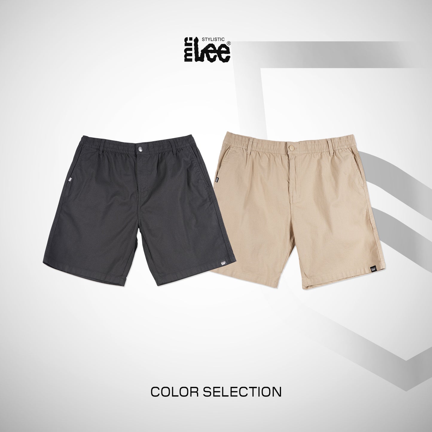 Stylistic Mr. Lee Men's Basic Non-Denim Hybrid Short Mid Waist 180192-U (Black)