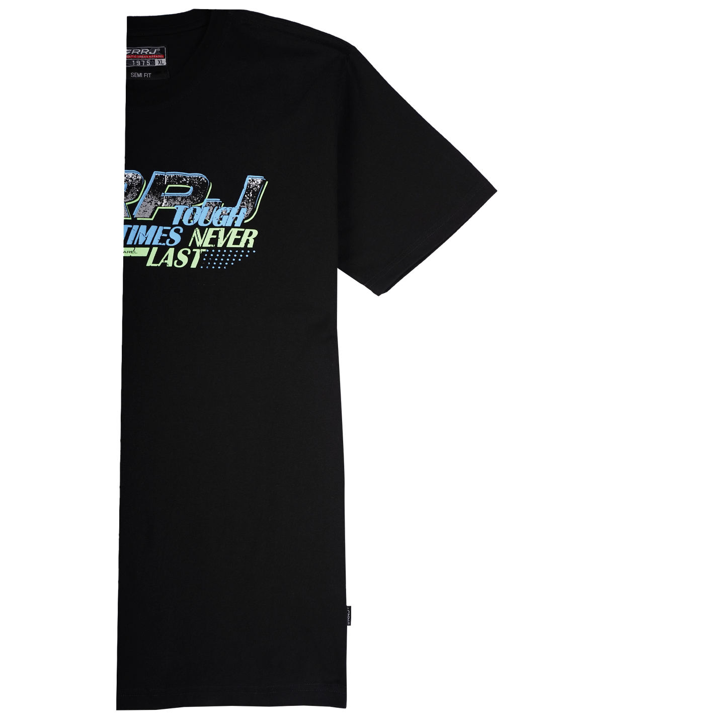 RRJ Men's Basic Tees Semibody Fitting 181040-U (Black)