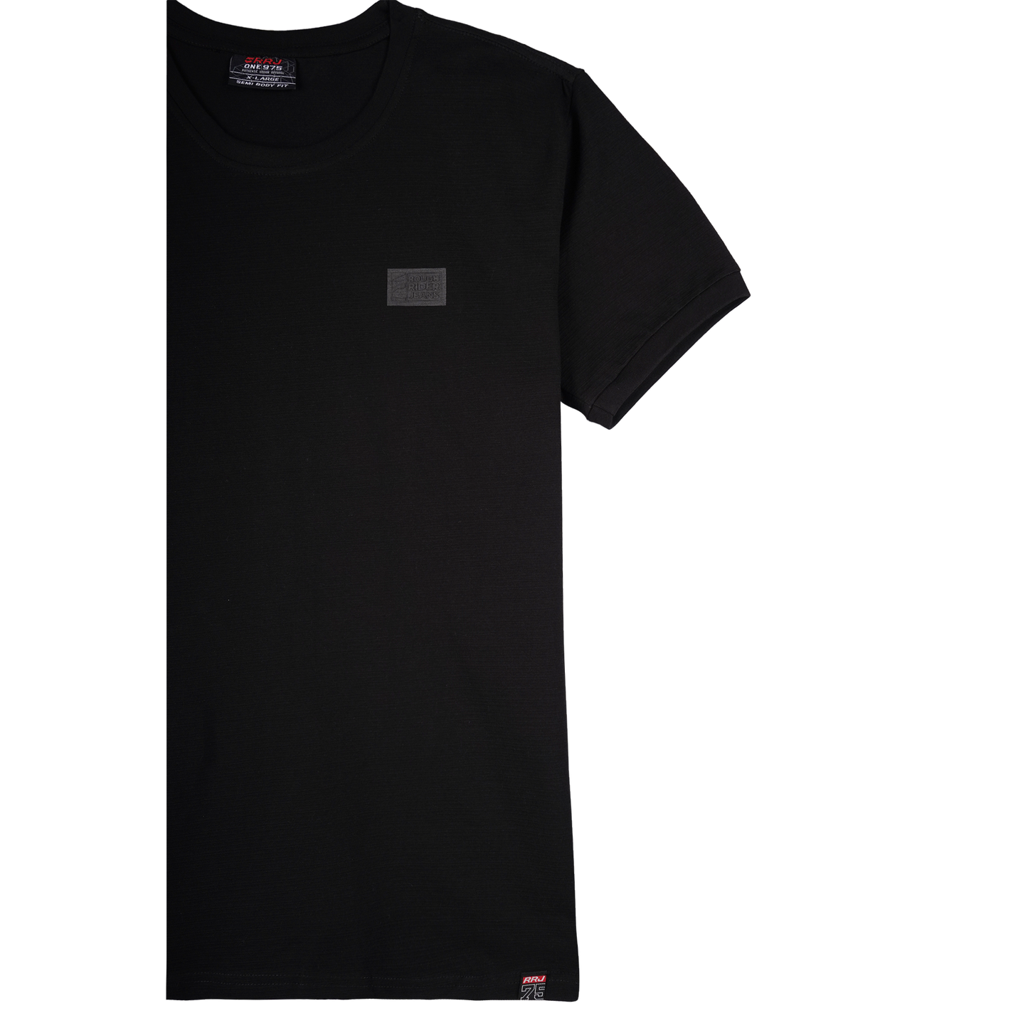 RRJ Men's Basic Tees Semibody Fitting 158333 (Black)