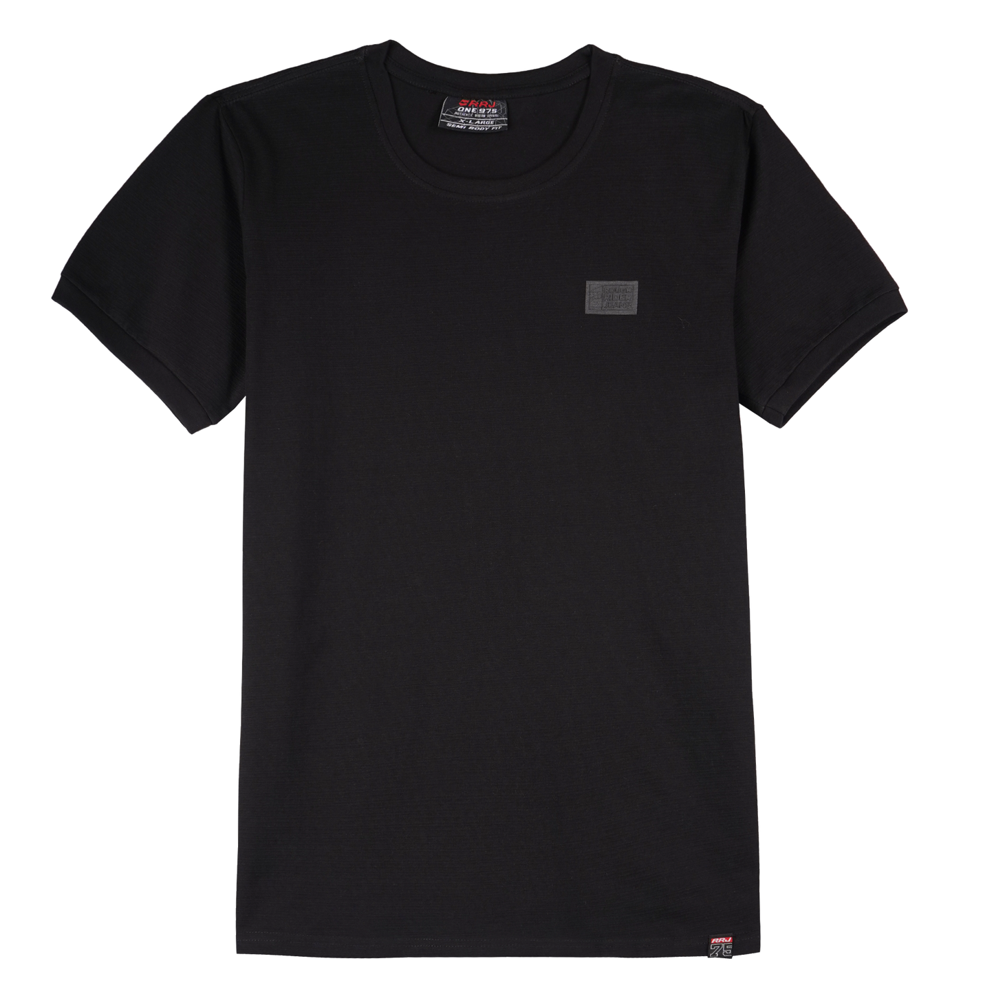 RRJ Men's Basic Tees Semibody Fitting 158333 (Black)