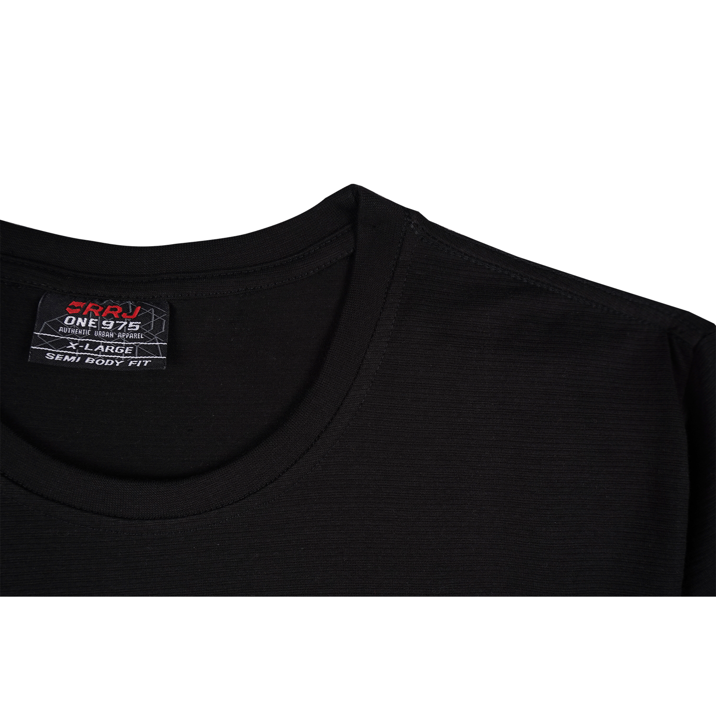 RRJ Men's Basic Tees Semibody Fitting 158333 (Black)